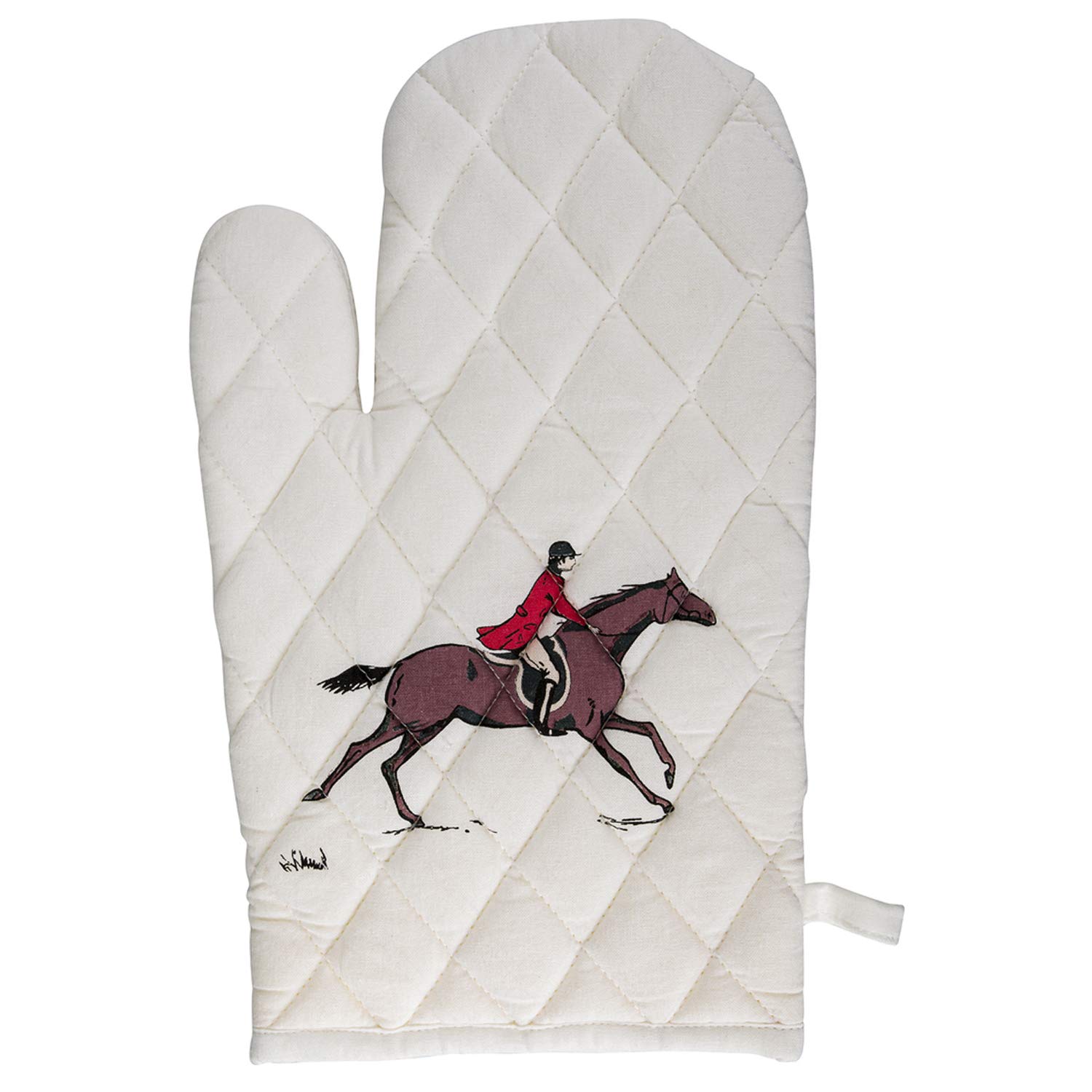 TuffRider Equestrian Themed Oven Mitts - Heat Resistant Horse Riding Inspired Kitchen Gloves for Baking, Cooking & Grilling - Perfect for Equestrian Lovers & Horse-Themed Kitchen Decor