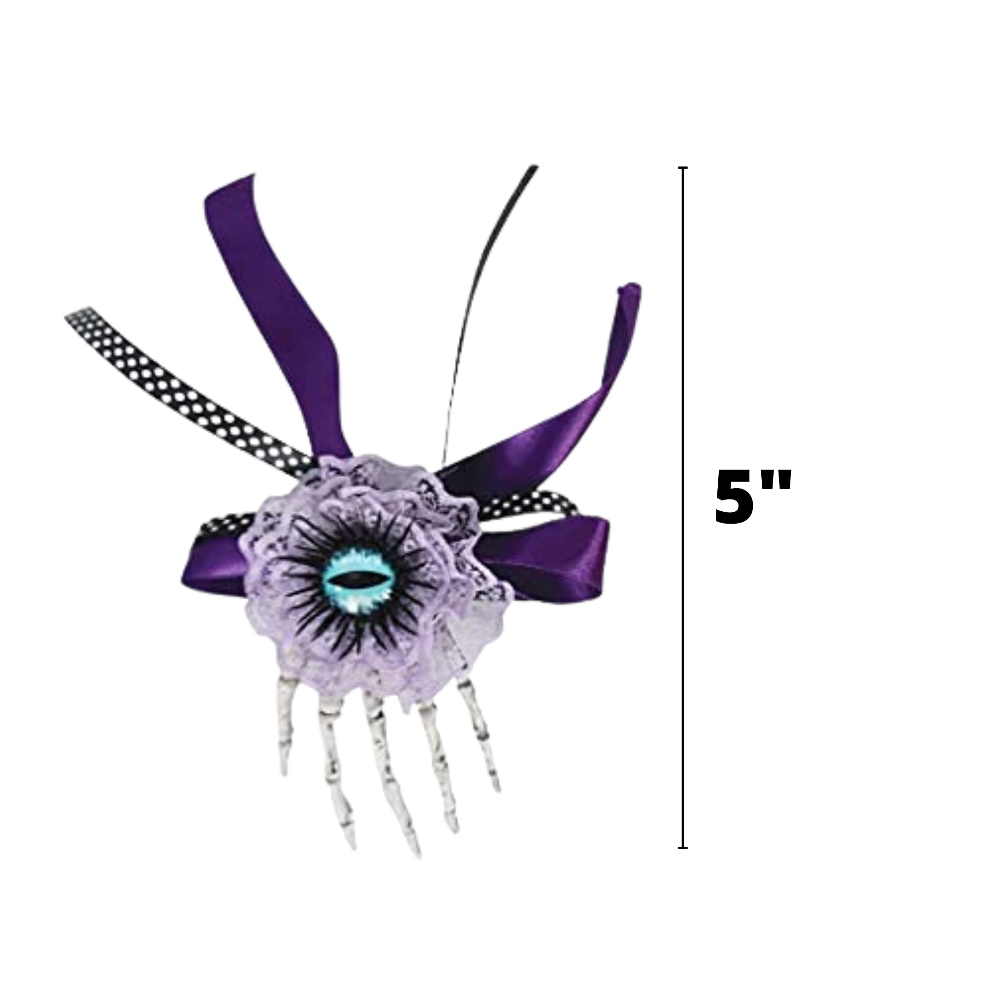 Gothic Hair Clips for Women - Skeleton Hand & Cat Eye Halloween Hair Accessories (Pack of 3) | Perfect for Halloween Costumes, Gothic Fashion, and Dark Aesthetic Outfits