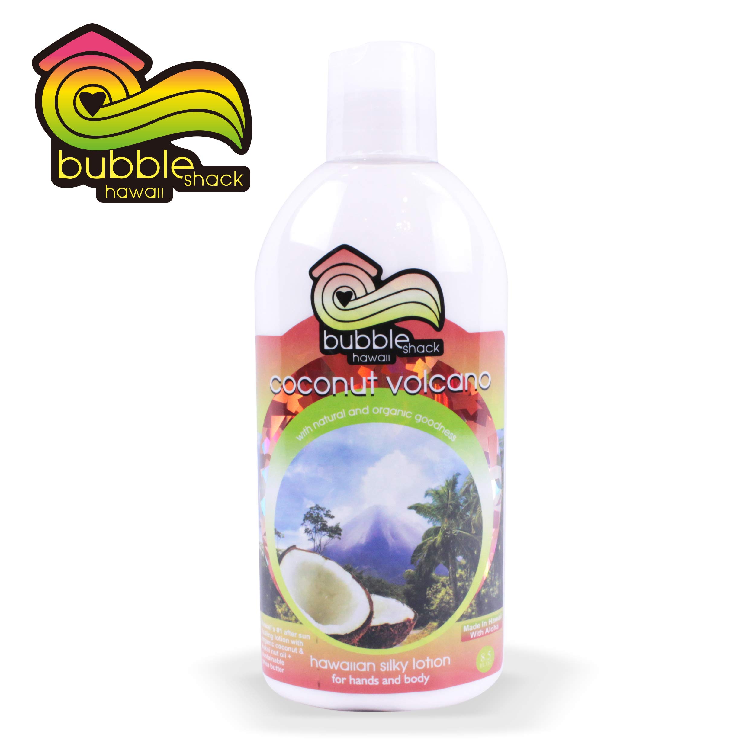 Bubble Shack Coconut Volcano Body Lotion - 8oz Hydrating Moisturizer for Dry Skin, Natural Coconut Scent, Vegan & Cruelty-Free - Perfect for Daily Use, Spa Days & Gift Giving
