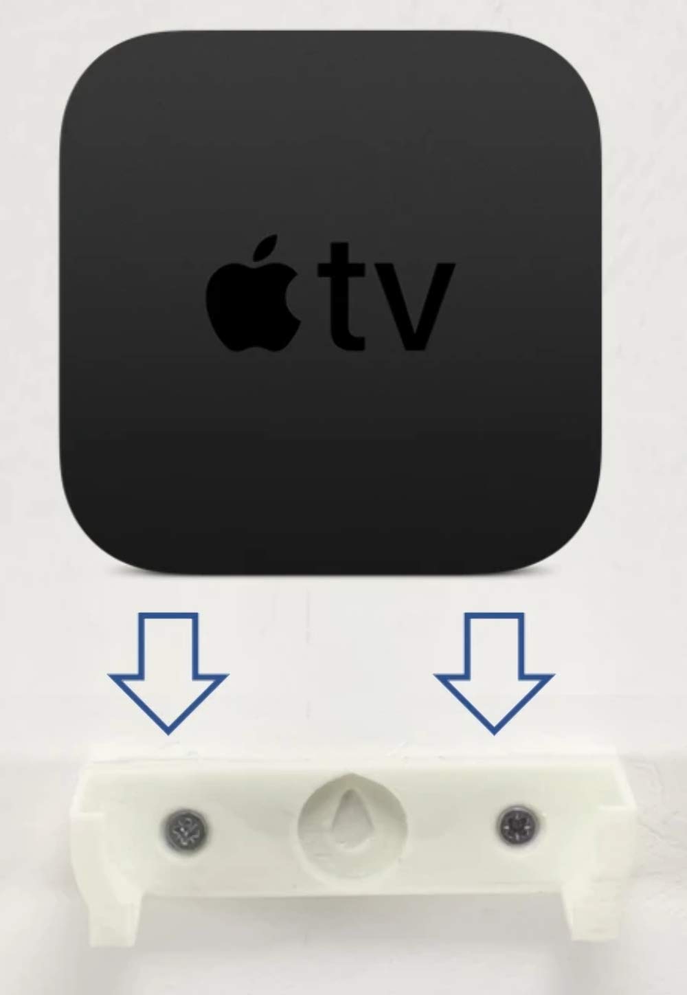 Apple TV 4th/5th Generation Wall Mount Bracket - White | Secure TV Mounting Solution for Living Room & Bedroom