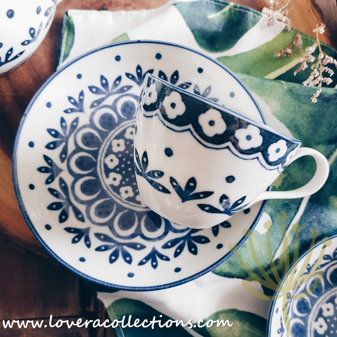 Awasaka Japan Blue and White Polka Dot Dessert Plates Set - 3 Piece Ceramic Bowls for Desserts, Snacks, Condiments | Elegant Tea Party, Japanese Dining, Home Decor