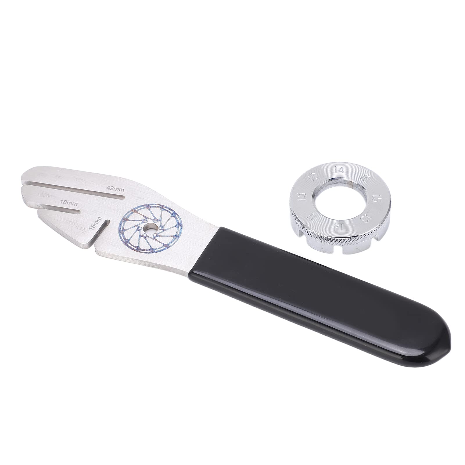 Drfeify Disc Brake Straightening Tool - Bicycle Disc Brake Rotor Truing Fork for Alignment & Clearance Adjustment with Spoke Wrench | Perfect for Mountain Bikes, Road Bikes & DIY Bike Maintenance