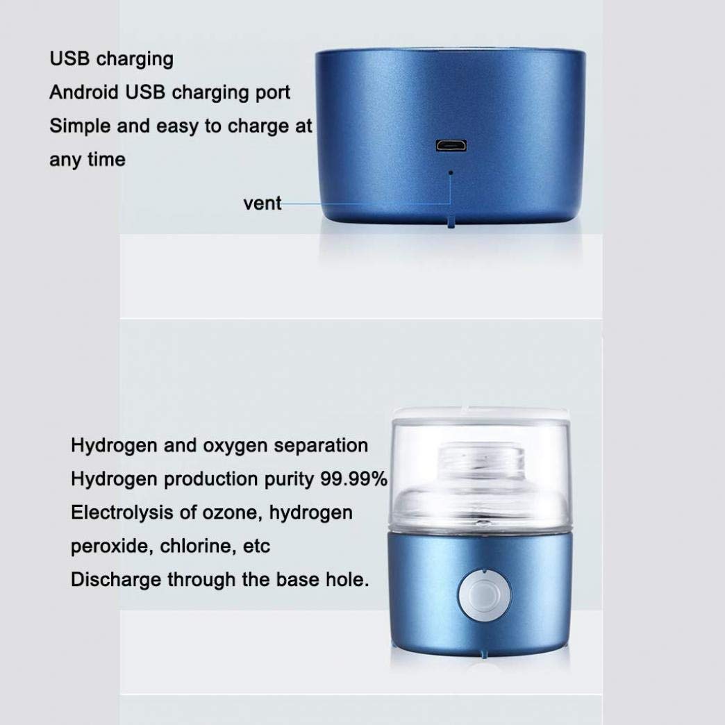 Portable 400ml Hydrogen Water Bottle - Alkaline Water Generator with 3-Minute Micro-Electrolysis for Hydrogen-Rich Water | Perfect for Travel, Gym & Daily Hydration