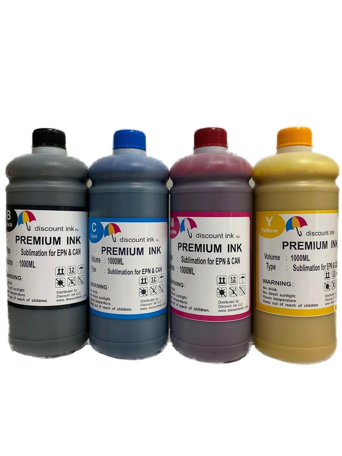 InkPro Universal Sublimation Ink Refill - 1000ml Bulk Bottles for Heat Transfer Printing | Compatible with All Inkjet Printers | Perfect for T-Shirts, Mugs & DIY Crafts