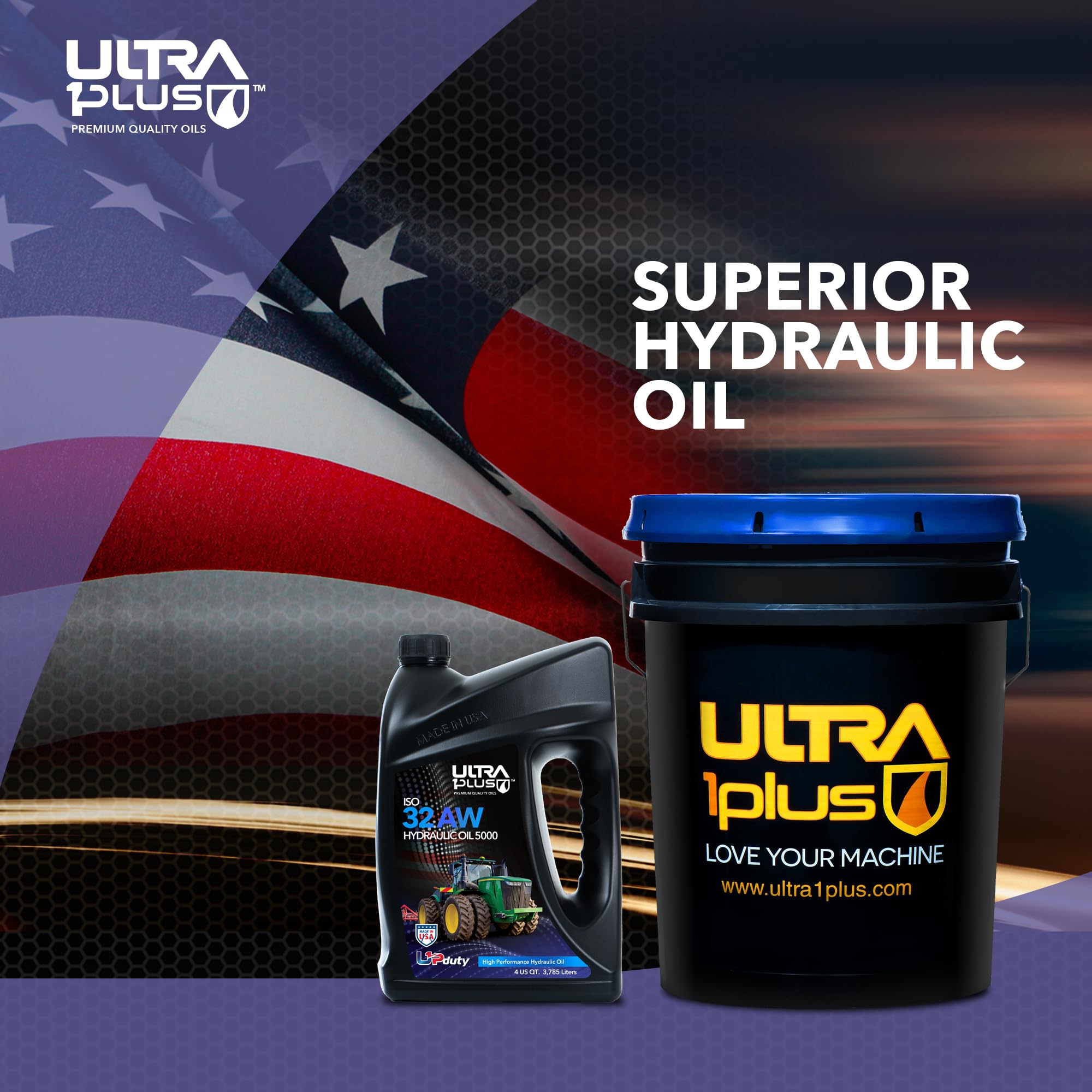 Premium AW ISO 32 Hydraulic Oil - 4 Gallon Box (AW32 Hydraulic Fluid) - Ideal for Tractors, Construction Equipment & Industrial Machinery