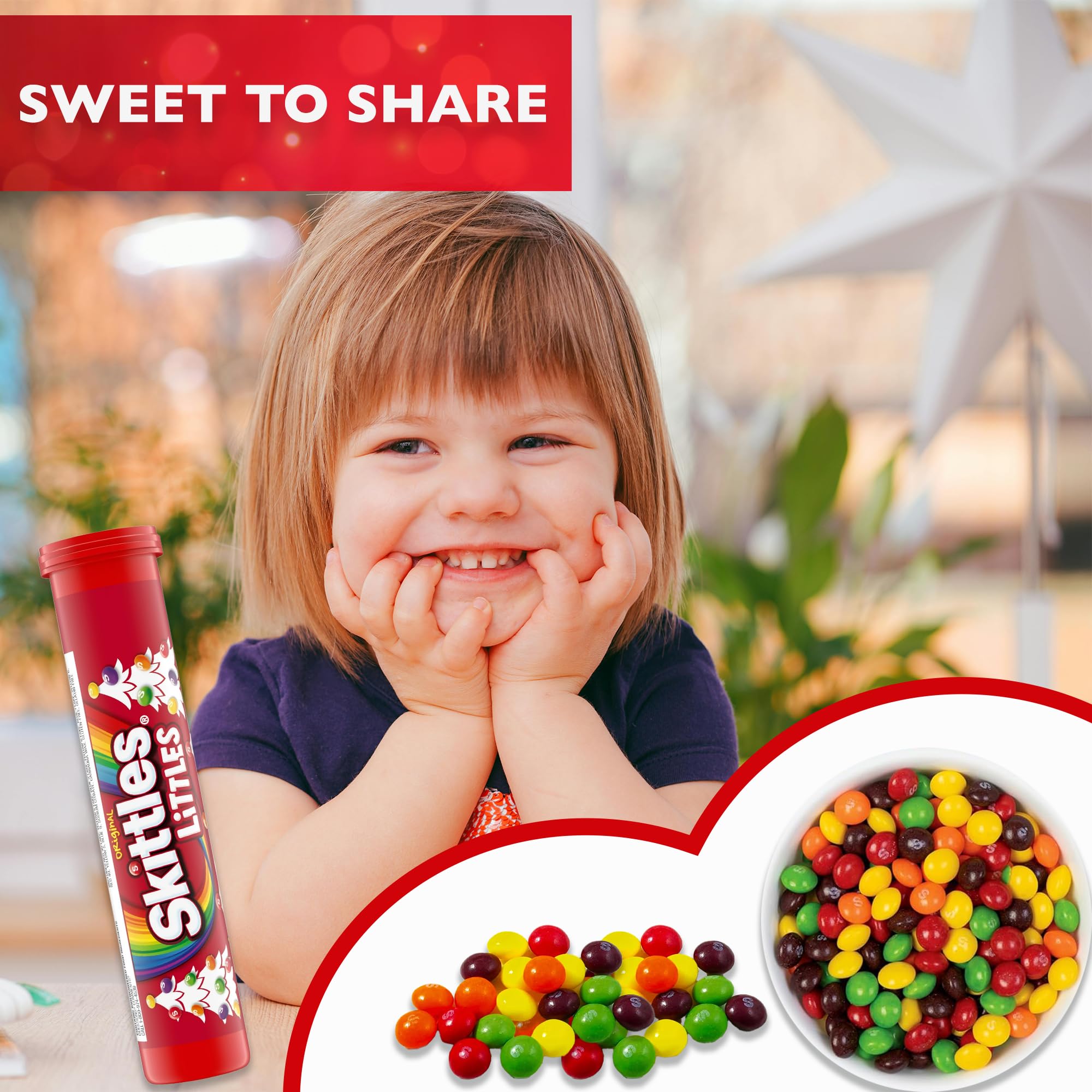Delicious Fruit Candy Pieces - Christmas Candy Cane Tube 3-Pack | Fruity Candy Mega Tubes for Stocking Stuffers | Perfect Holiday Treat for Kids & Adults | Great for Christmas Parties, Gift Exchanges & Festive Snacking