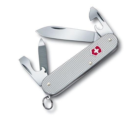Cadet Alox Knife - Swiss Army Pocket Knife with Keychain, Stainless Steel Blade & Compact Design - Perfect for Camping, Hiking & Everyday Carry (Boxed)