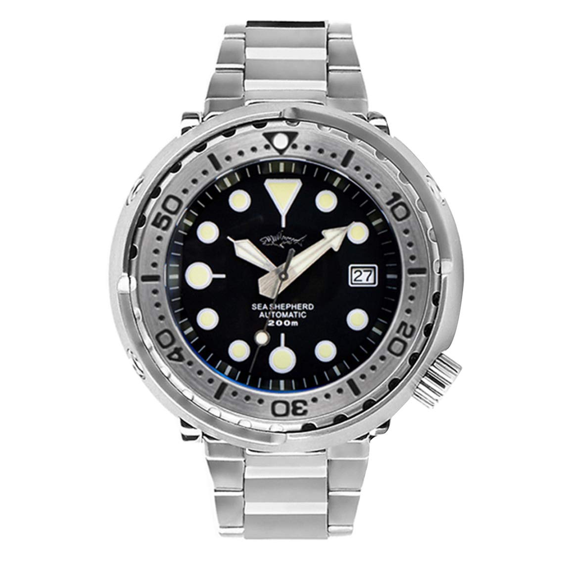 AMOY Men's Automatic Diving Watch - 20Bar Waterproof Self-Winding Mechanical Wristwatch with BGW9 Luminous & Sapphire Crystal for Scuba Diving, Swimming and Outdoor Sports