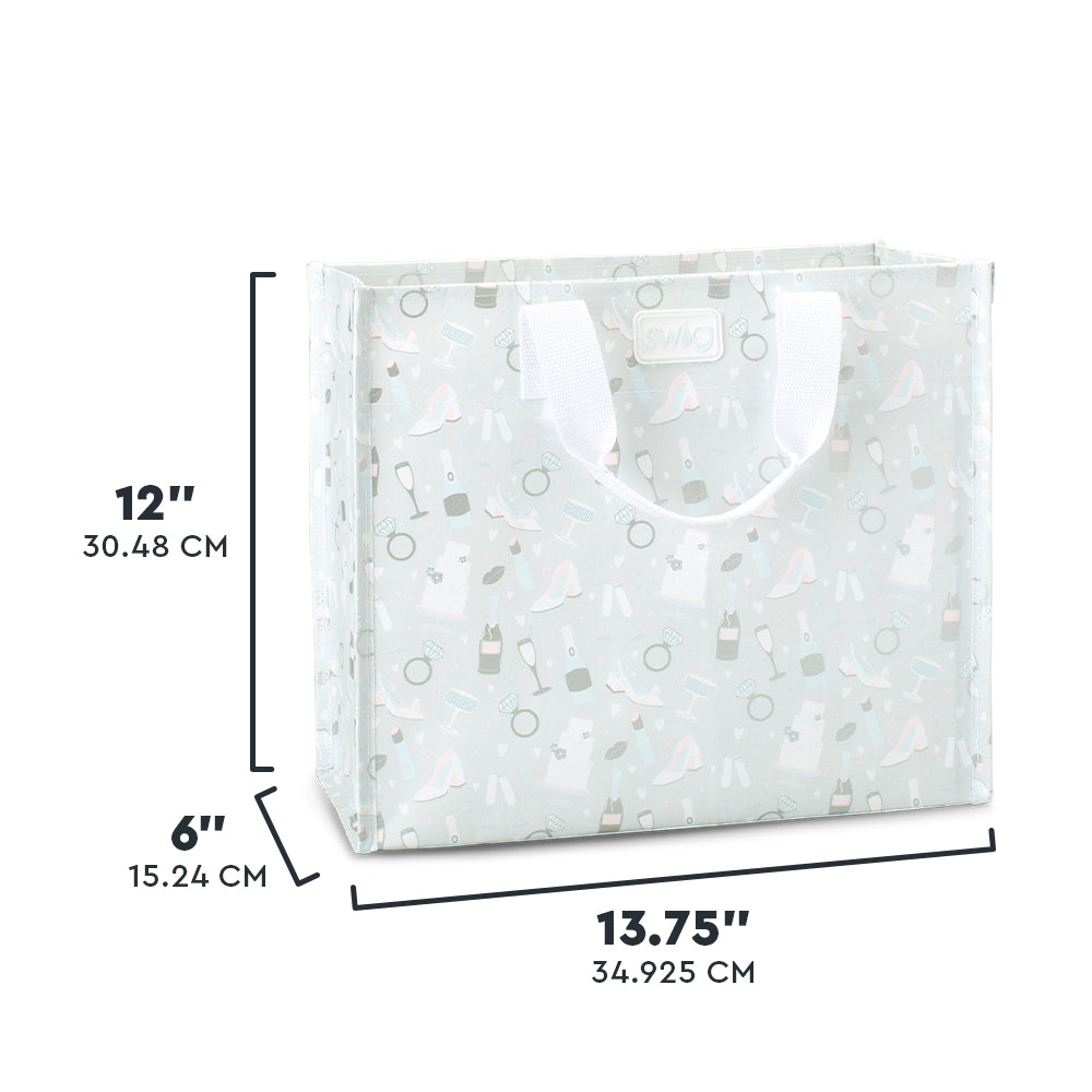 Eco-Friendly Bride to Be Reusable Shopping Bag - Medium Size Tote for Wedding Showers, Bachelorette Parties & Bridal Events