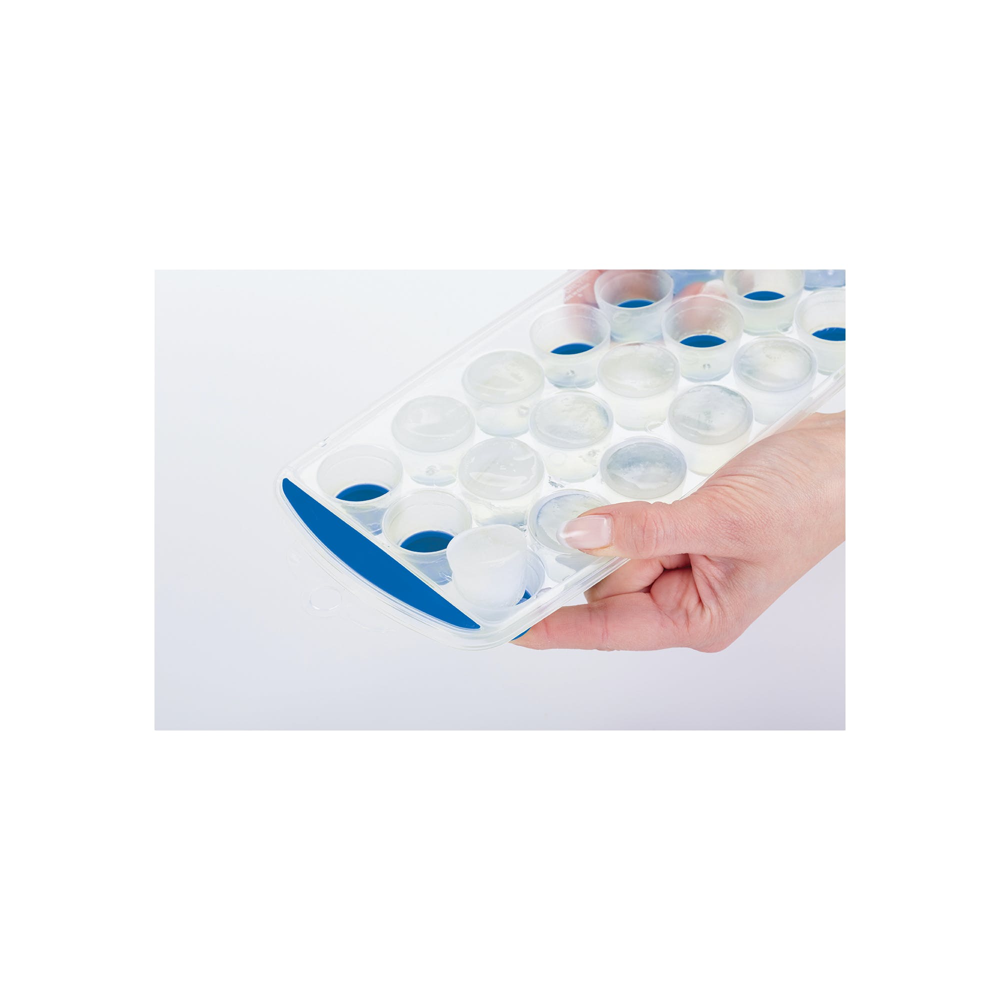 Colorworks Flexible Pop Out Ice Cube Tray - Easy Release Silicone Mold for Cocktails, Drinks & Party Ice - Perfect for Home Bars & Entertaining