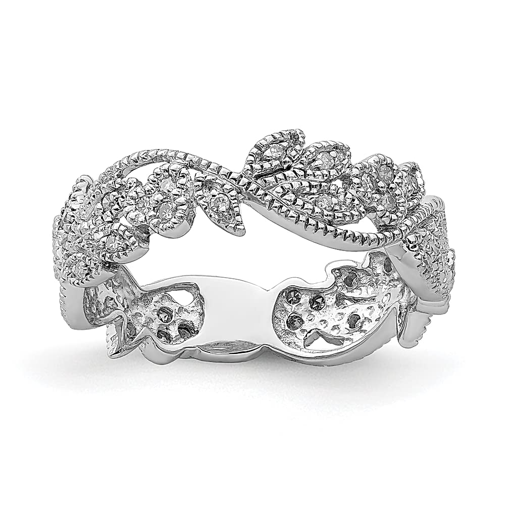925 Sterling Silver Diamond Band Ring for Women - Elegant Fine Jewelry Gift for Her - Perfect for Anniversaries, Engagements & Special Occasions