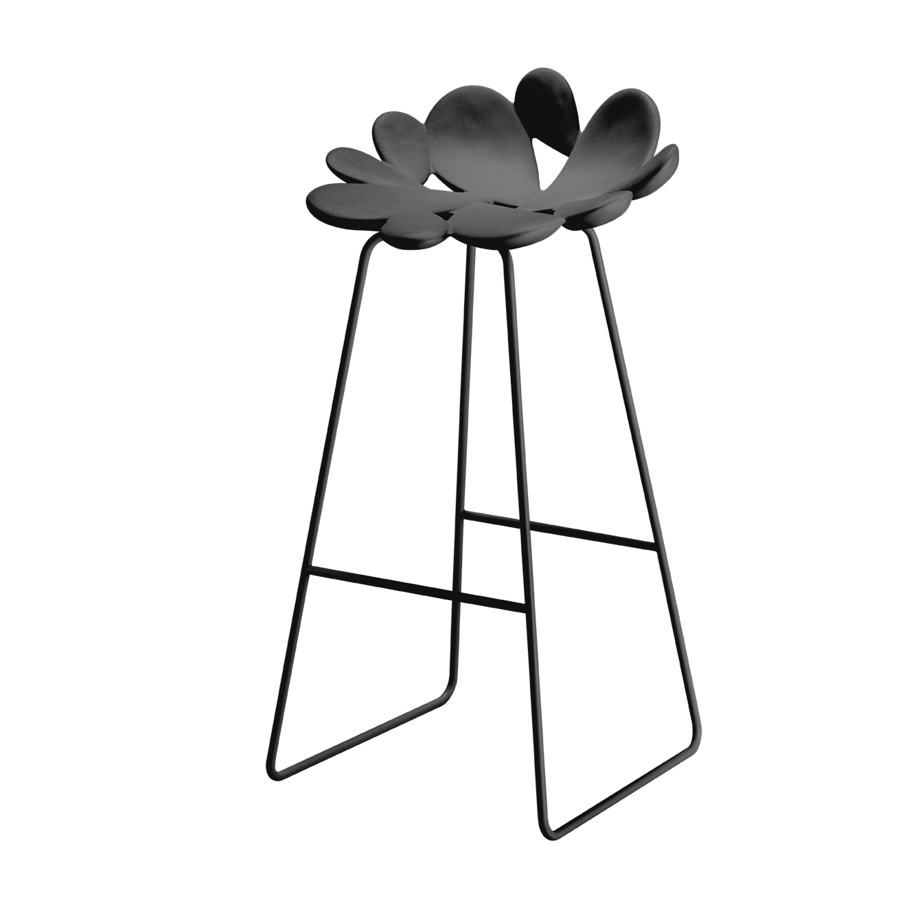 Qeeboo Filicudi Stool - Modern Designer Bar Stool for Kitchen, Dining & Living Room - Lightweight Plastic Chair for Home & Office Decor