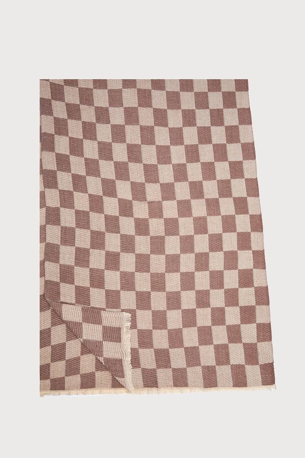 Crinkled Checkered Scarf - Soft Plaid Fashion Scarf for Women & Men - Perfect for Fall, Winter & Holiday Outfits