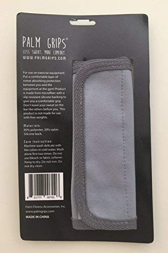 **Palm Grips® - Non-Slip Gym Grips for Weightlifting & Workouts | Soft Microfiber/Chamois with Silicone Backing & Velcro Closure | Machine Washable | Ideal for Dumbbells, Barbells & Cardio Machines**