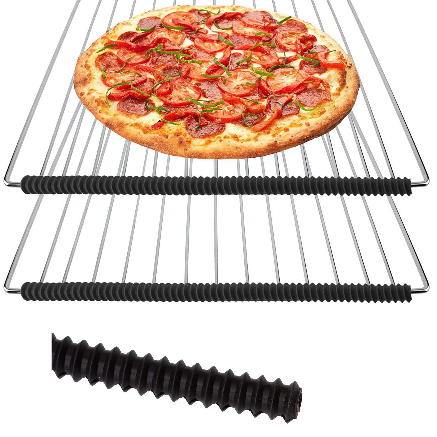Ericotry 4-Pack Silicone Oven Rack Covers - Heat-Resistant Oven Shelf Protectors, BPA-Free Kitchen Accessories for Burn Prevention & Rack Protection - Perfect for Baking, Roasting & Grilling Safety