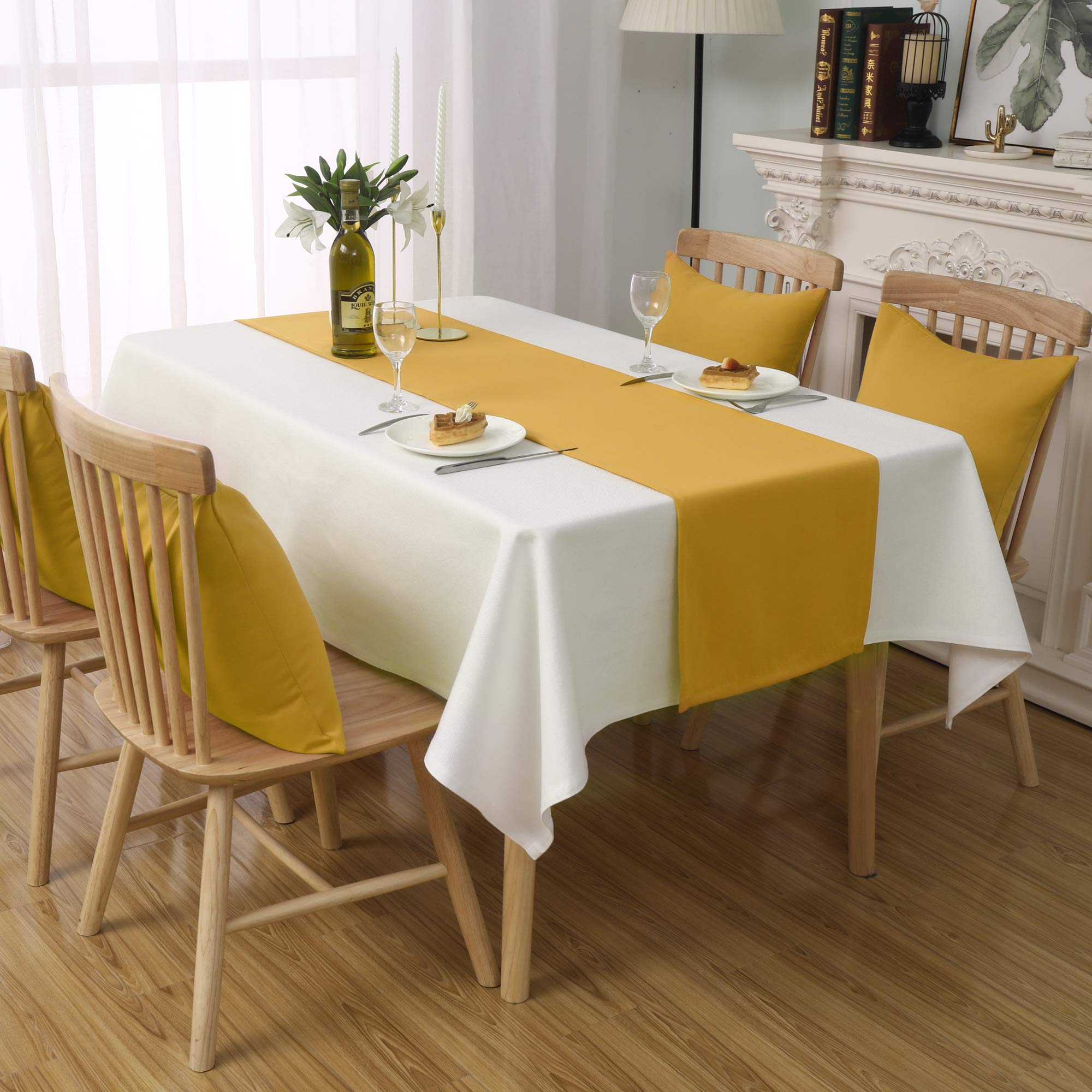 DUALIFE Handmade Yellow Table Runner 14