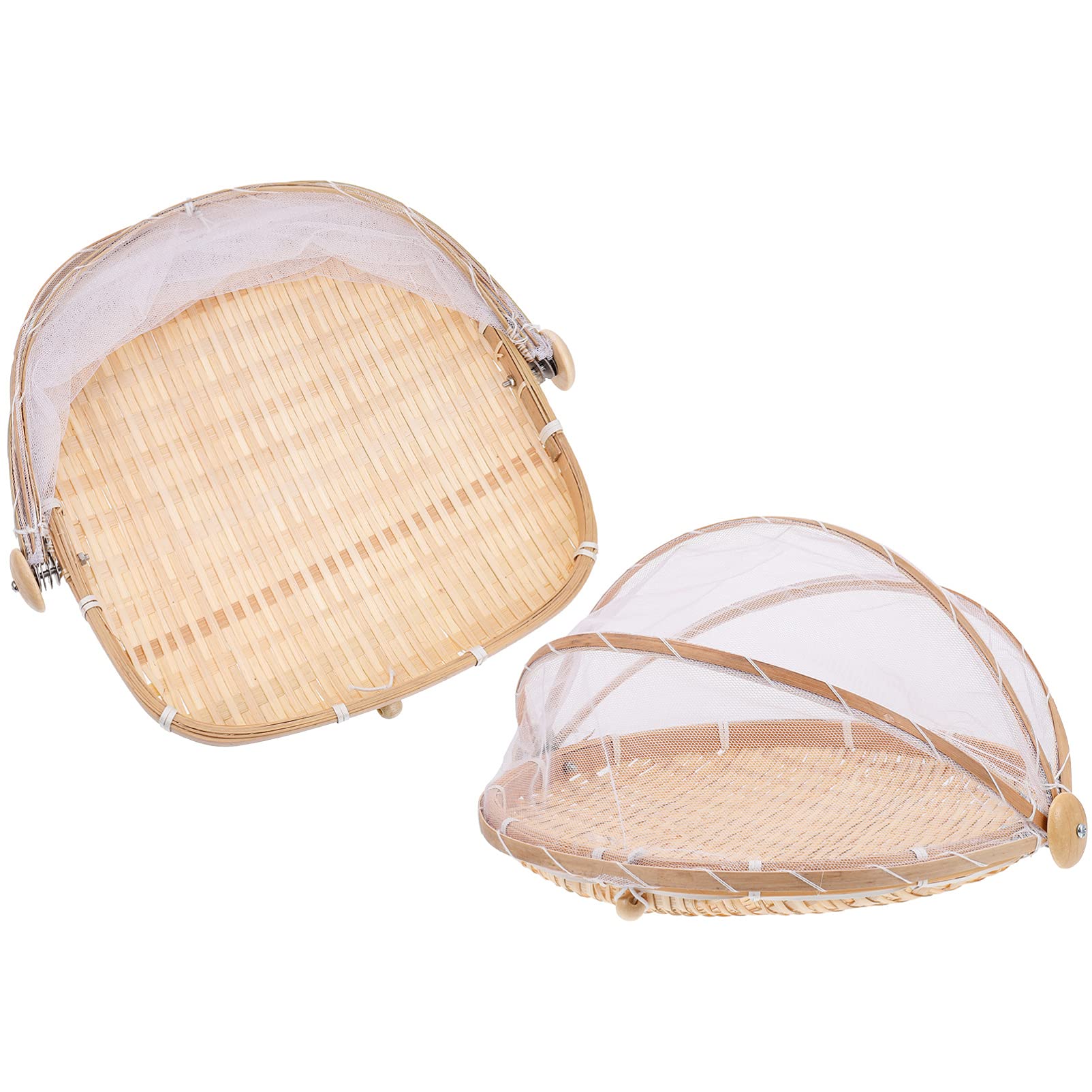DOITOOL 2-Pack Outdoor Food Covers with Mesh - Reusable Picnic Food Tents for Vegetables, Fruits, Bread - Perfect for Camping, BBQs, Beach Parties & Outdoor Dining