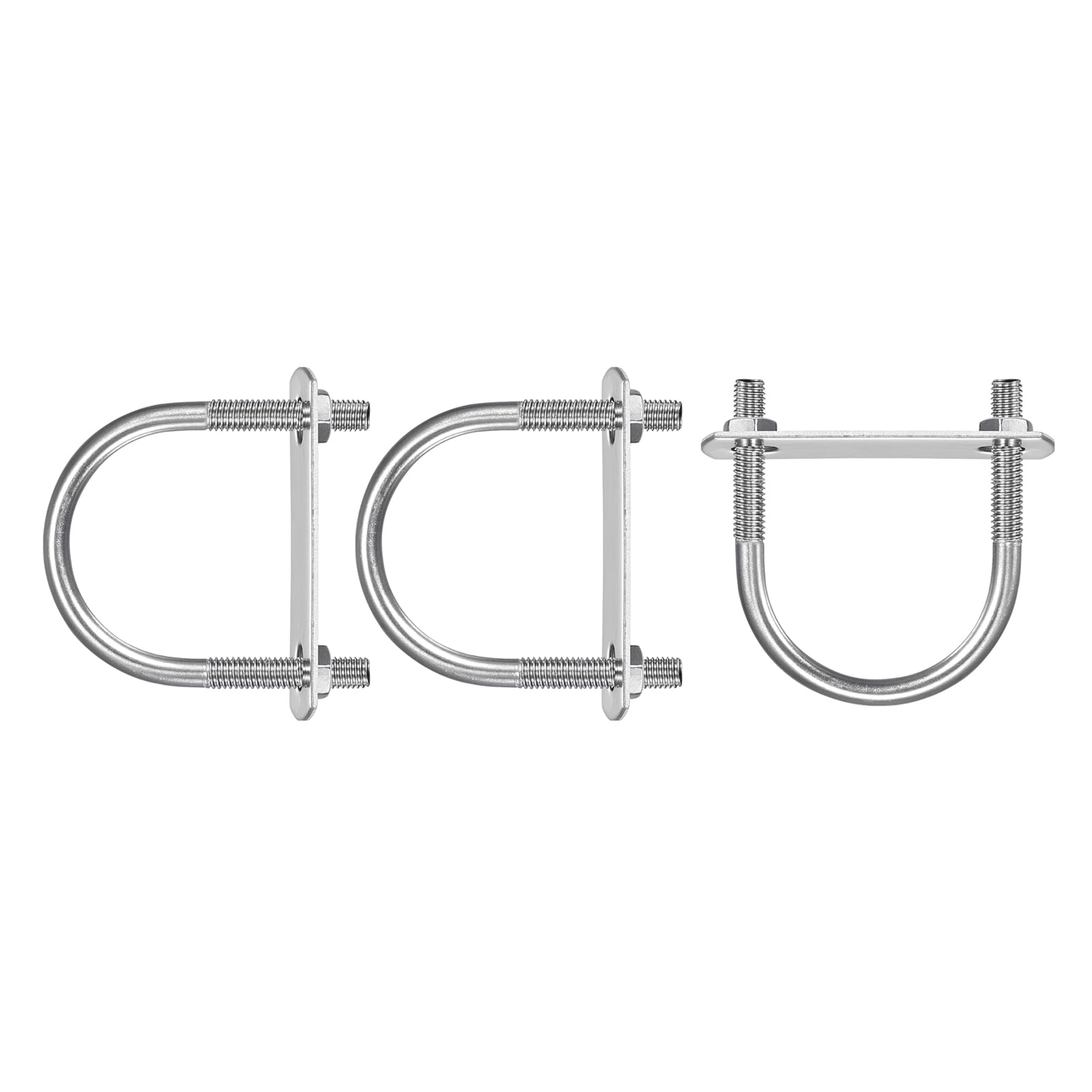 Stainless Steel U Bolts M6x38x58mm - 3 Pack for Trailer Pipe Repair