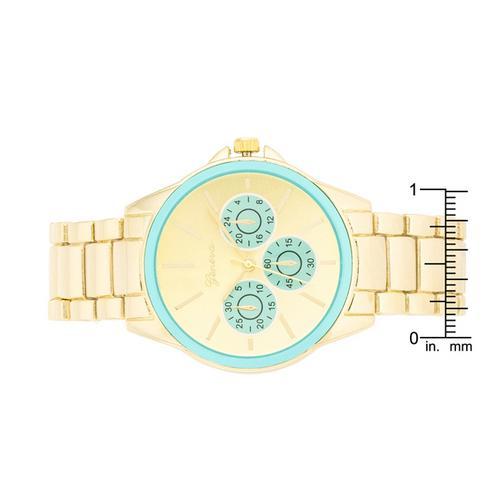 Luxury Chrono Gold Metal Watch for Men - Waterproof Stainless Steel Analog Wristwatch - Perfect for Business, Formal Events & Everyday Wear