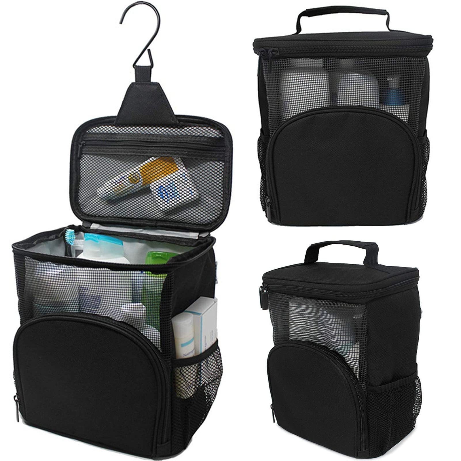 VALINK Hanging Toiletry Bag for Women - Waterproof Cosmetic Organizer with Metal Hook - Travel Makeup Storage Case for Bathroom, Shower & Gym Essentials