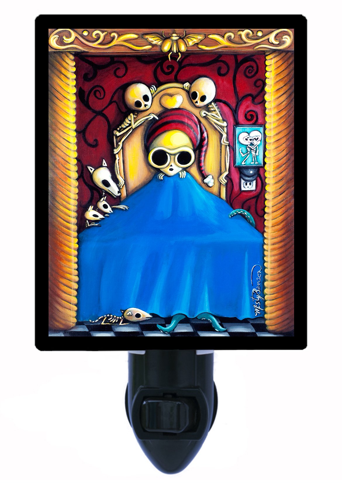 Skelly Skeleton LED Night Light for Bedroom - Fantasy-Themed Night Light for Kids & Pets - Perfect for Nighttime Reading, Nursery Decor, and Halloween Decorations
