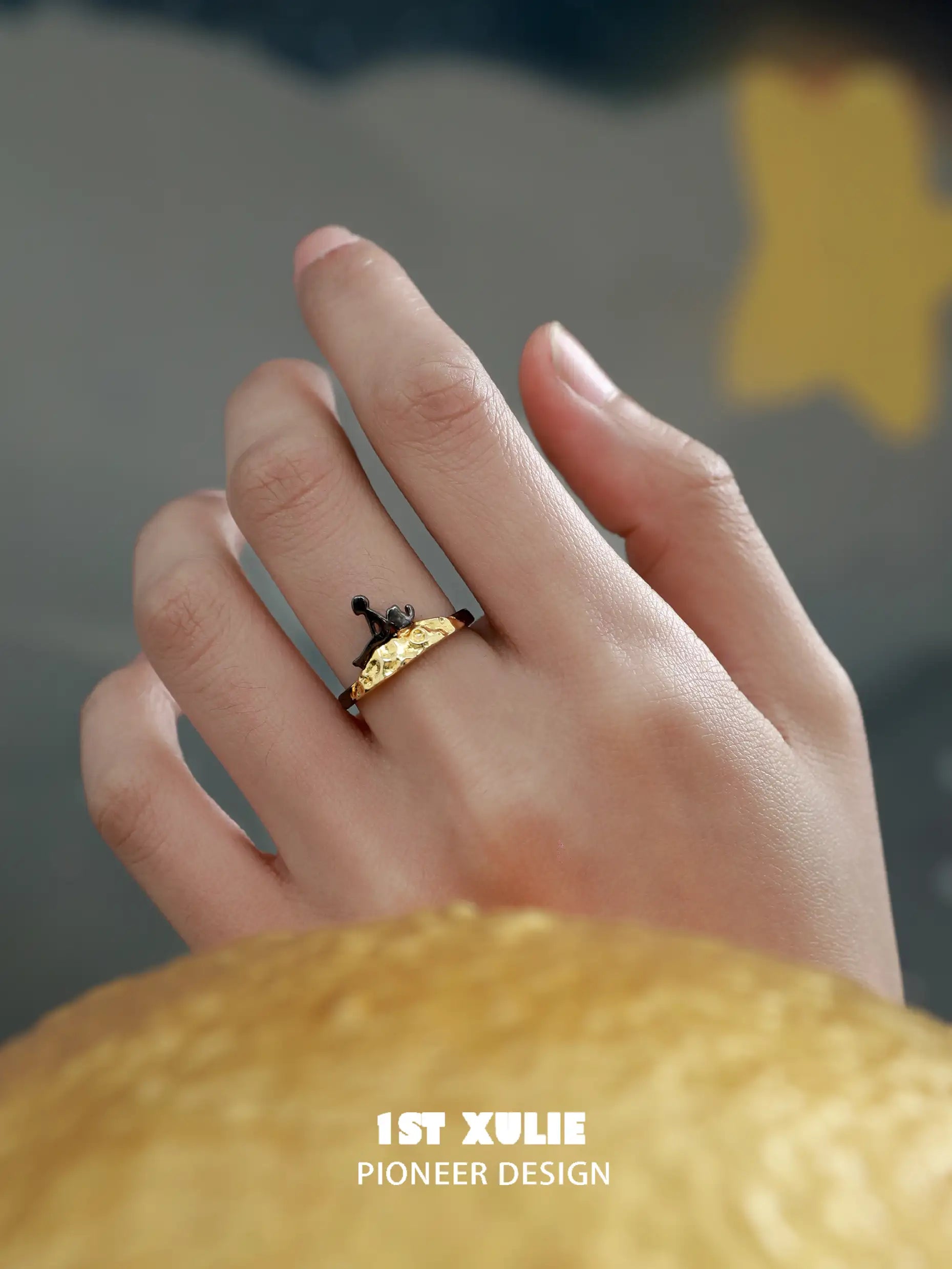 Cat's Gaze S925 Sterling Silver 18K Gold Plated Open End Ring for Women - Elegant Minimalist Jewelry for Lonely Souls, Perfect for Daily Wear, Gifts & Special Occasions