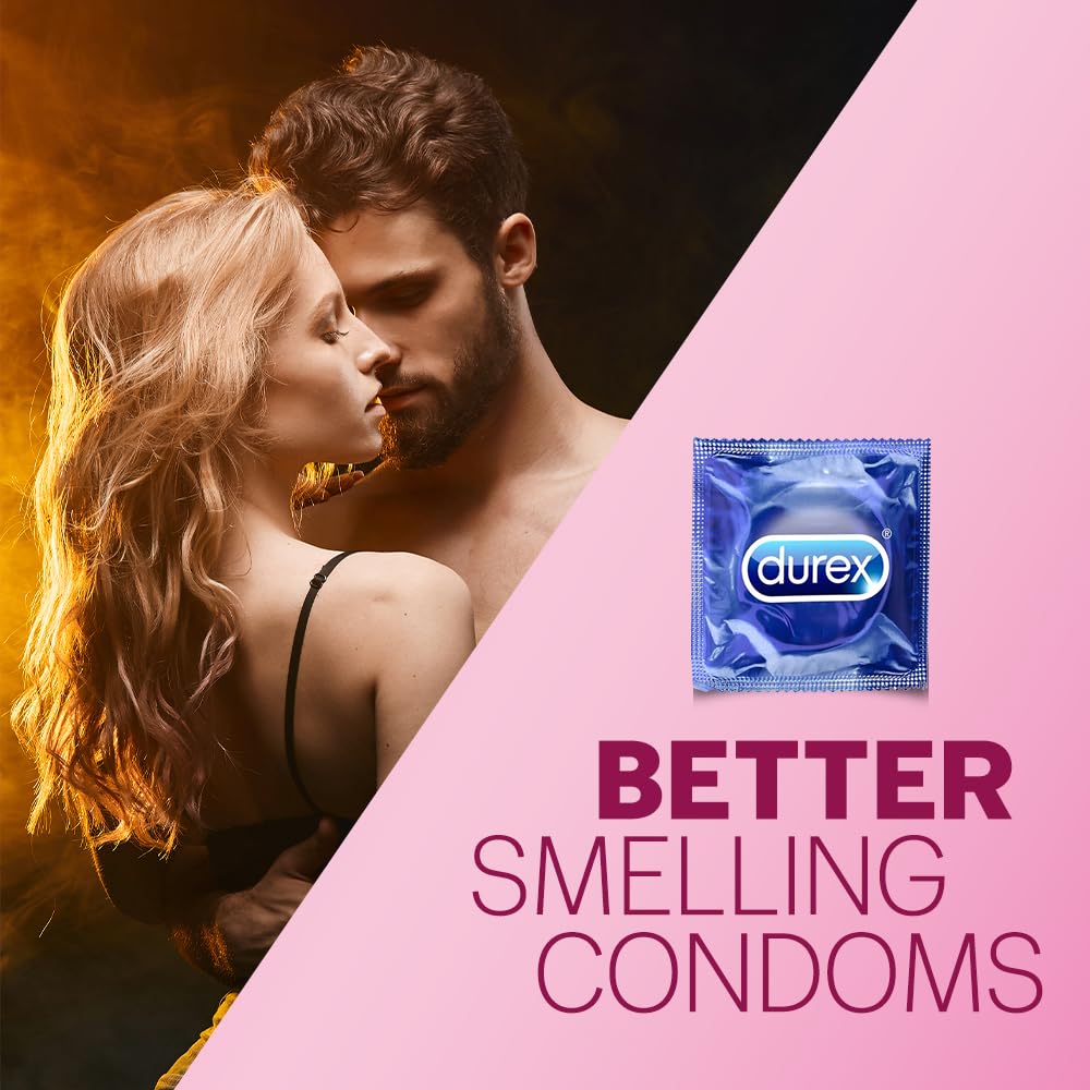 Durex Extra Thin Bubblegum Flavored Condoms for Men - 10 Pack | Ultra Sensitive Protection | Perfect for Romantic Nights & Safe Intimacy