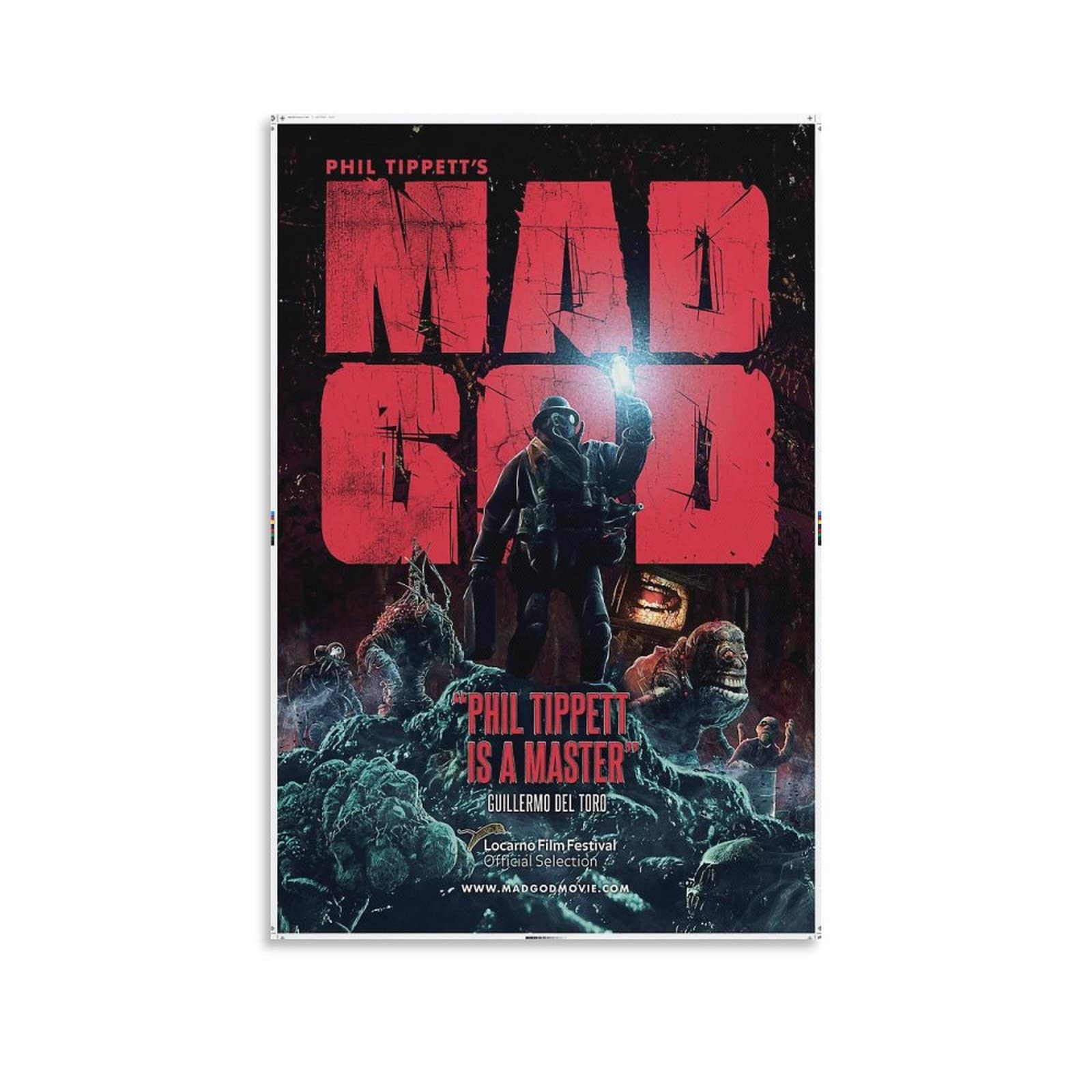 Mad God Movie Poster - 24x36 Inch Premium Canvas Wall Art for Theater Room & Home Decor - Aesthetic Wall Painting Gift (20x30cm) - Perfect for Movie Lovers, Man Cave & Living Room Decoration