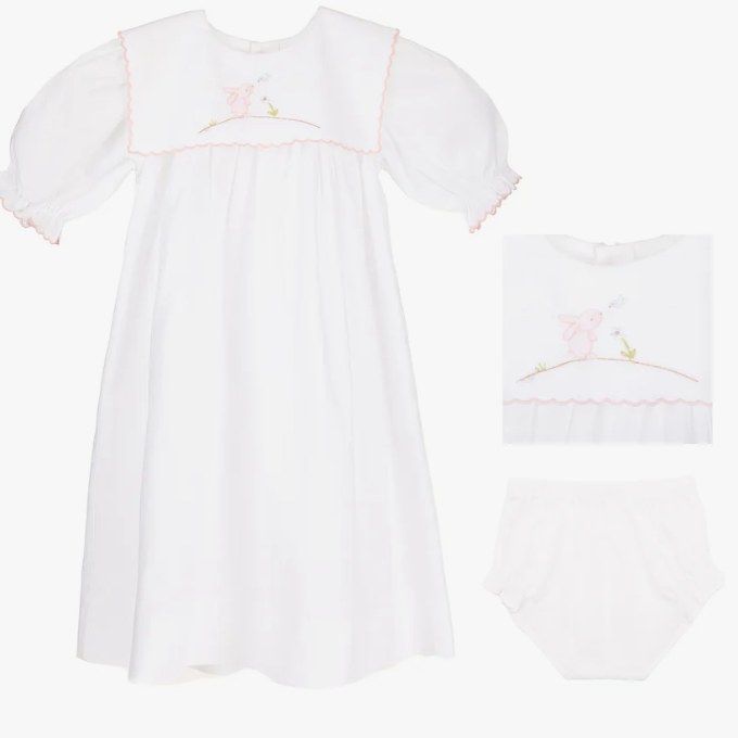 Adorable Baby Sailor Bunny Cotton Daygown - Soft Pink Romper for Newborns & Infants | Perfect for Photoshoots, Parties & Everyday Wear