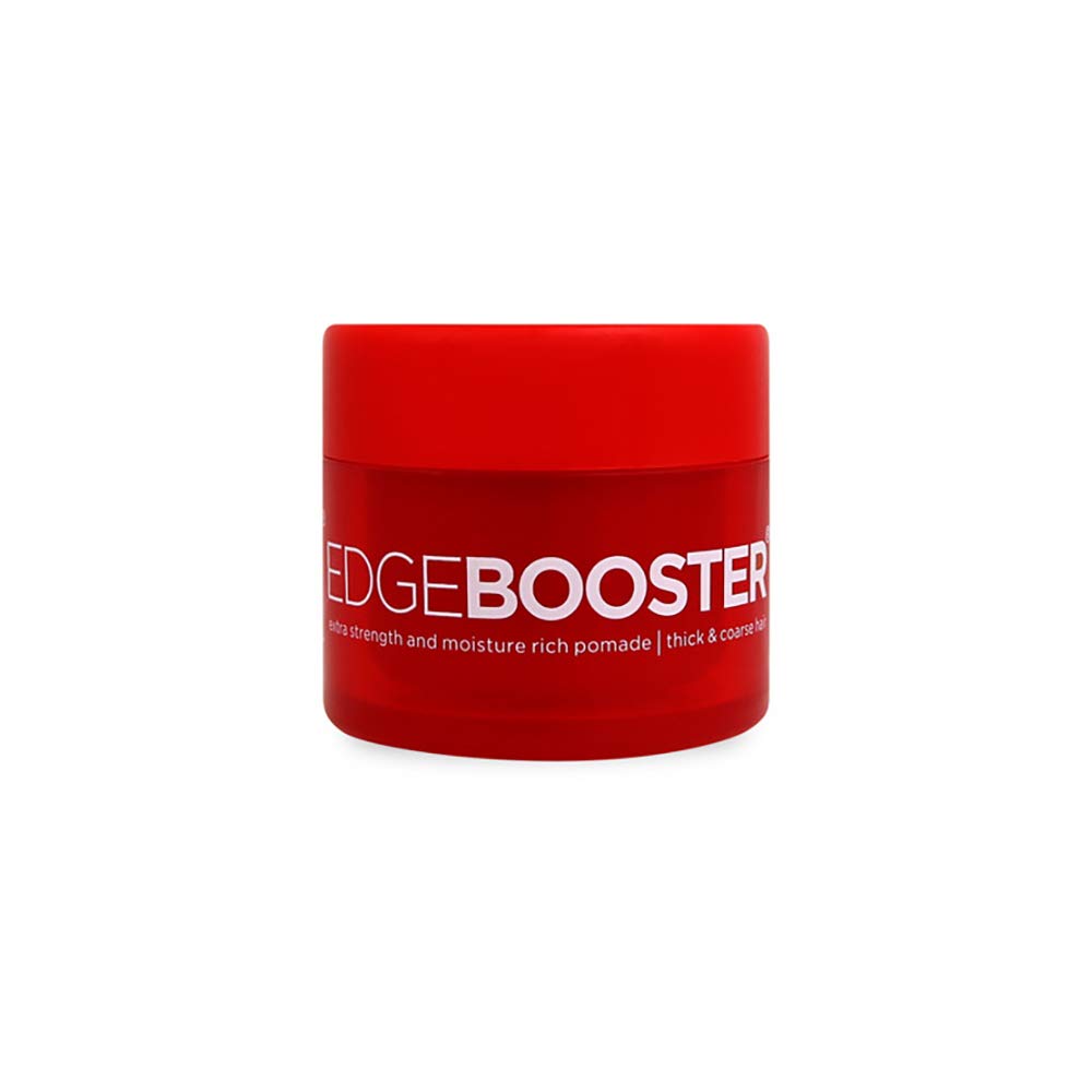 Extra Strength Edge Booster Pomade for Thick Coarse Hair - Strong Hold Styling Wax for Men - Travel Size 0.85 Oz (Ruby) - Perfect for Fades, Undercuts & Sleek Hairstyles