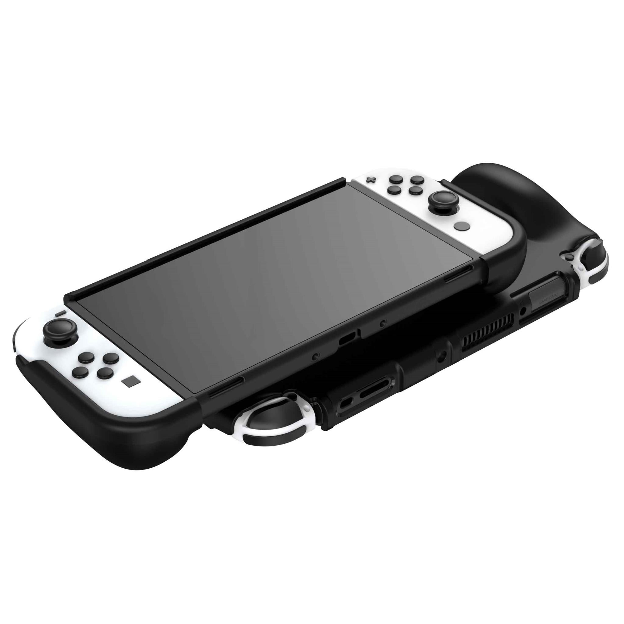 Premium Protective Case for Nintendo Switch™ OLED Model - Shockproof & Scratch-Resistant Cover with Storage Pockets (Black) - Perfect for Travel, Gaming On-The-Go & Console Protection