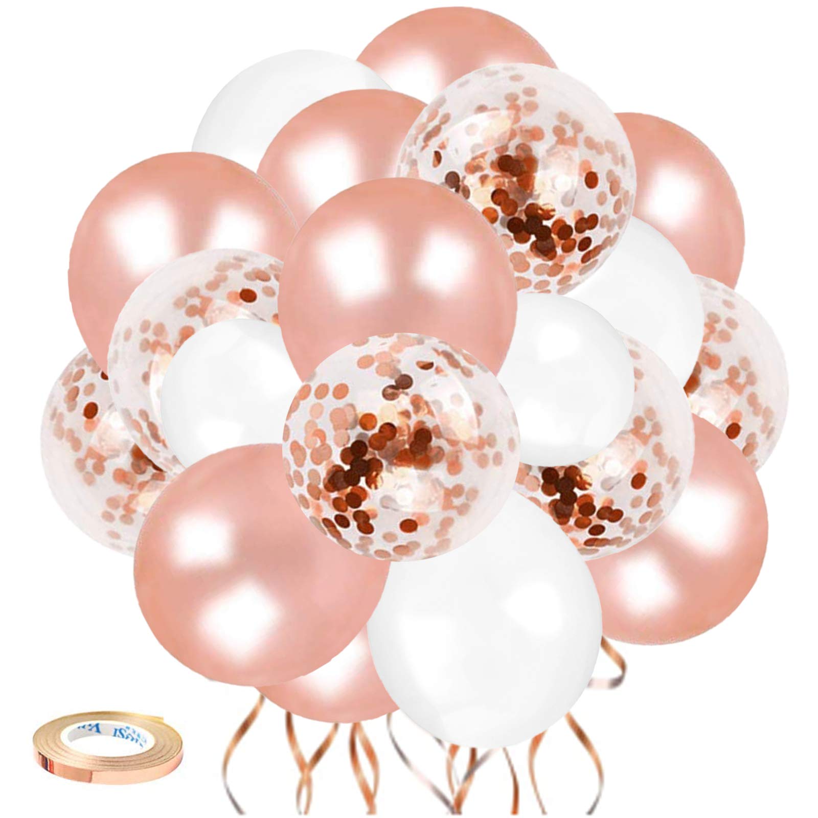 70pcs 12 Inch Rose Gold Balloons Garland Kit - Premium Party Decorations for Weddings, Bachelorette Parties, Bridal Showers, Engagements, Birthdays & Baby Showers | Elegant Home & Event Decoration