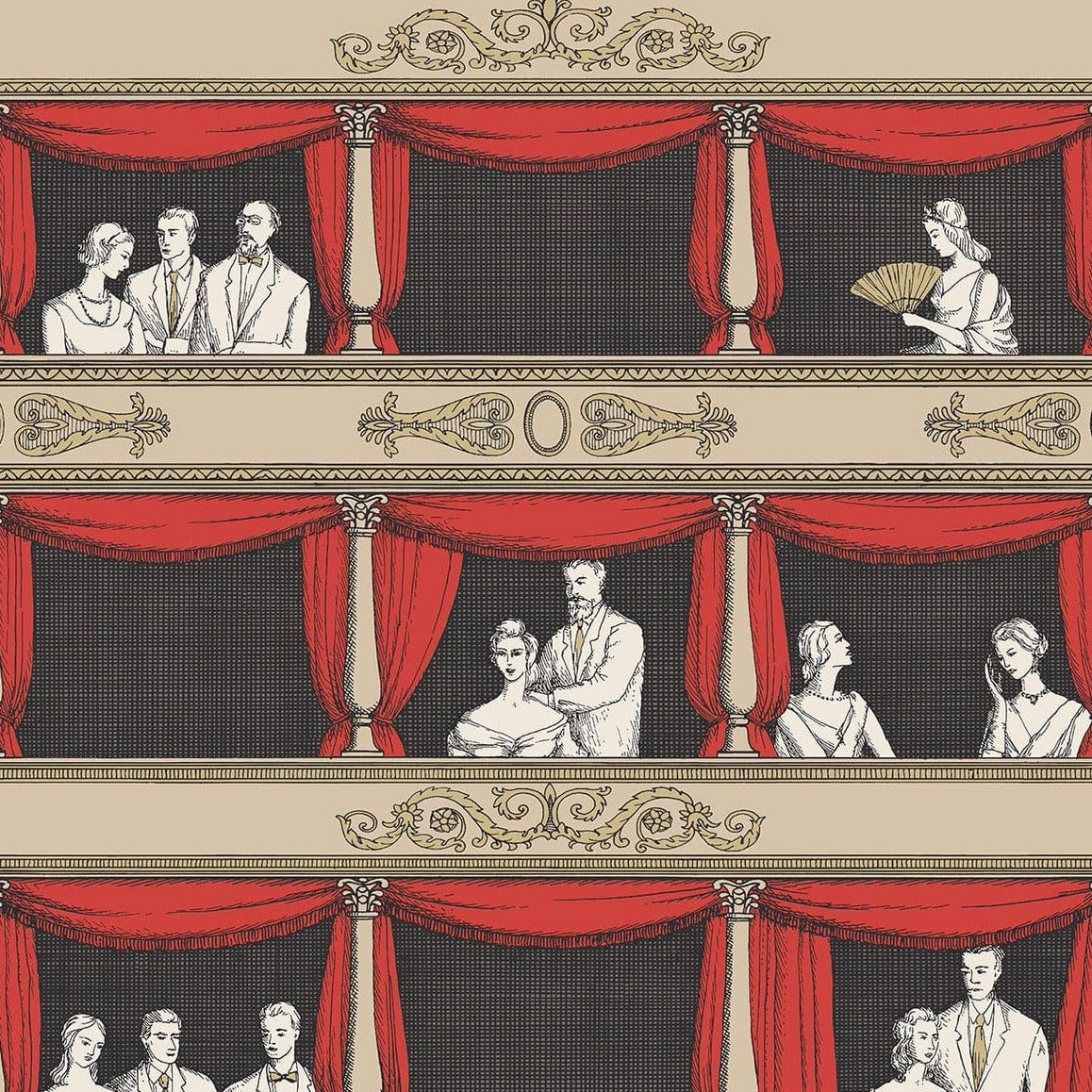 Teatro Wallpaper - Premium Peel and Stick Wallpaper for Home Decor | Easy DIY Installation | Perfect for Living Rooms, Bedrooms & Offices