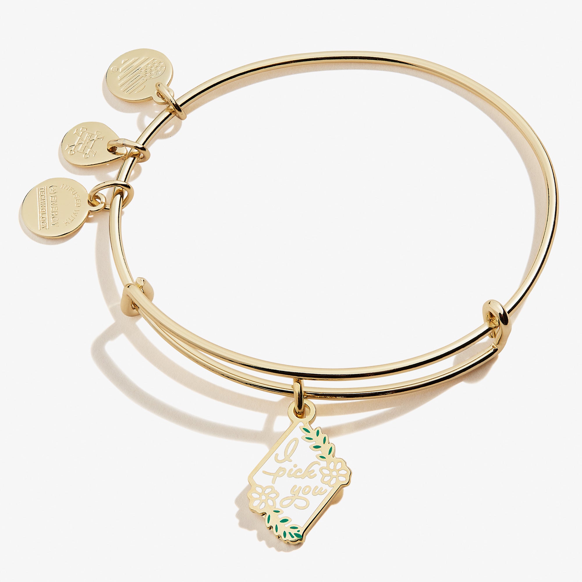Stylish 'I Pick You' Charm Bangle Bracelet - Cute Friendship Jewelry Gift for Women & Girls - Perfect for Valentine's Day, Birthday & Everyday Wear