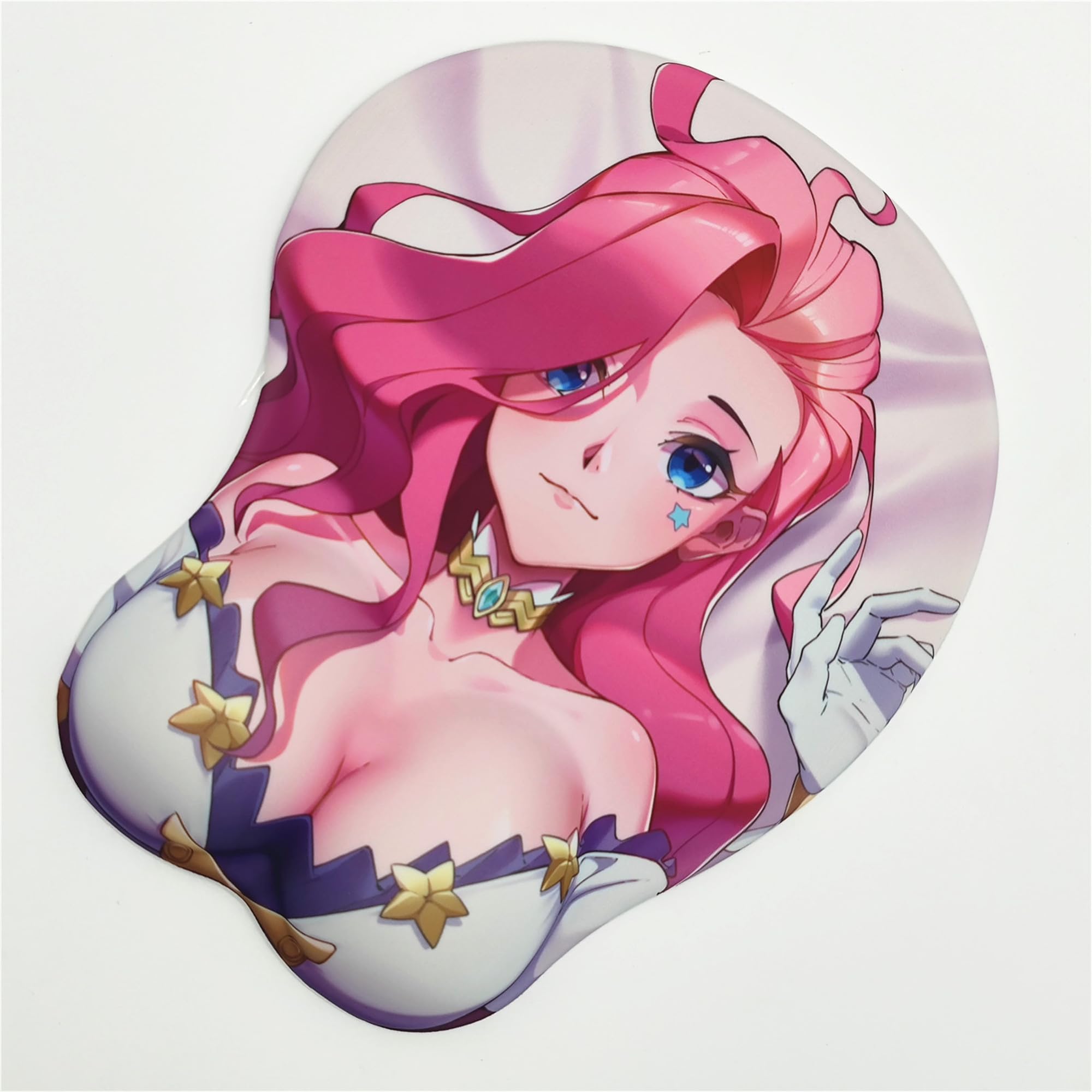 3D Anime Mouse Pad with Wrist Rest - Seraphine Gaming Mousepad with 2-Way Skin (MP-Seraphine) - Ergonomic Support for PC, Laptop & Office Use - Perfect for Gamers & Anime Fans