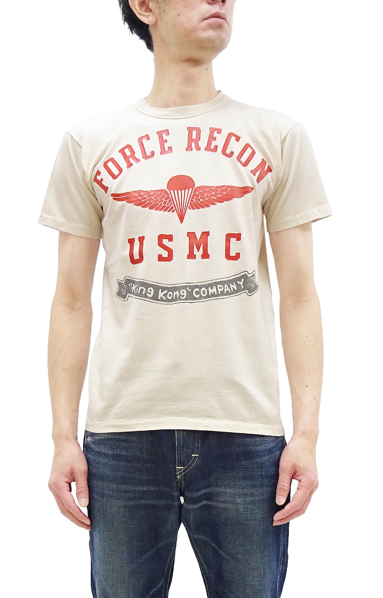 TOYS McCOY Men's Taxi Driver Graphic Short Sleeve T-Shirt | Vintage Loopwheeled Cotton Tee | TMC2419 Faded Natural | Casual Wear & Street Style Outfits
