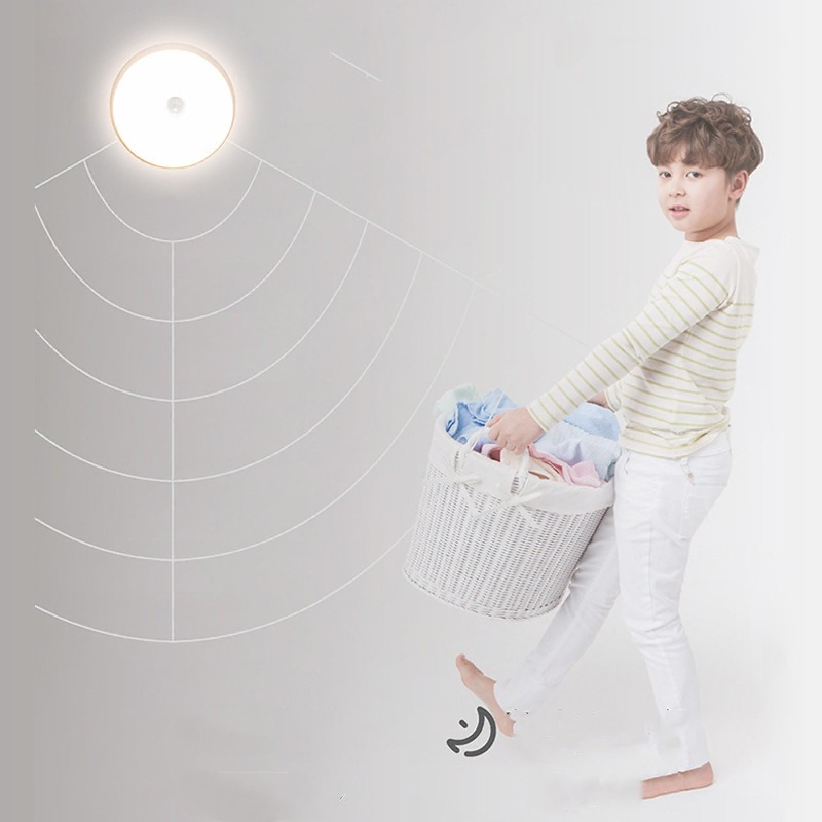 Smart LED Motion Sensor Night Light - USB Rechargeable Closet Light, Stair Light & Entryway Lighting for Home Safety & Convenience