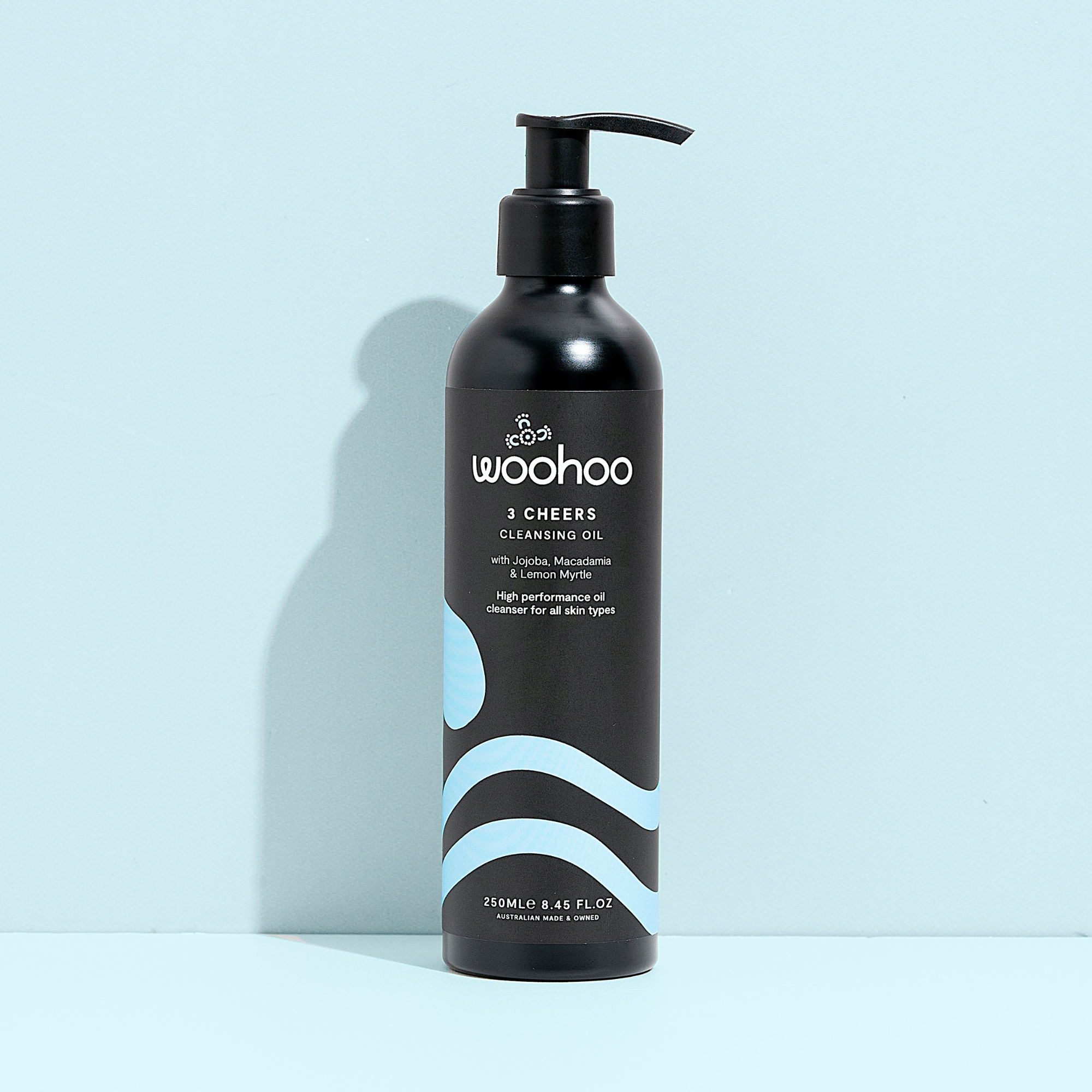 3 Cheers Refillable Cleansing Oil 250ml - Gentle Makeup Remover & Deep Pore Cleanser for Daily Skincare Routine