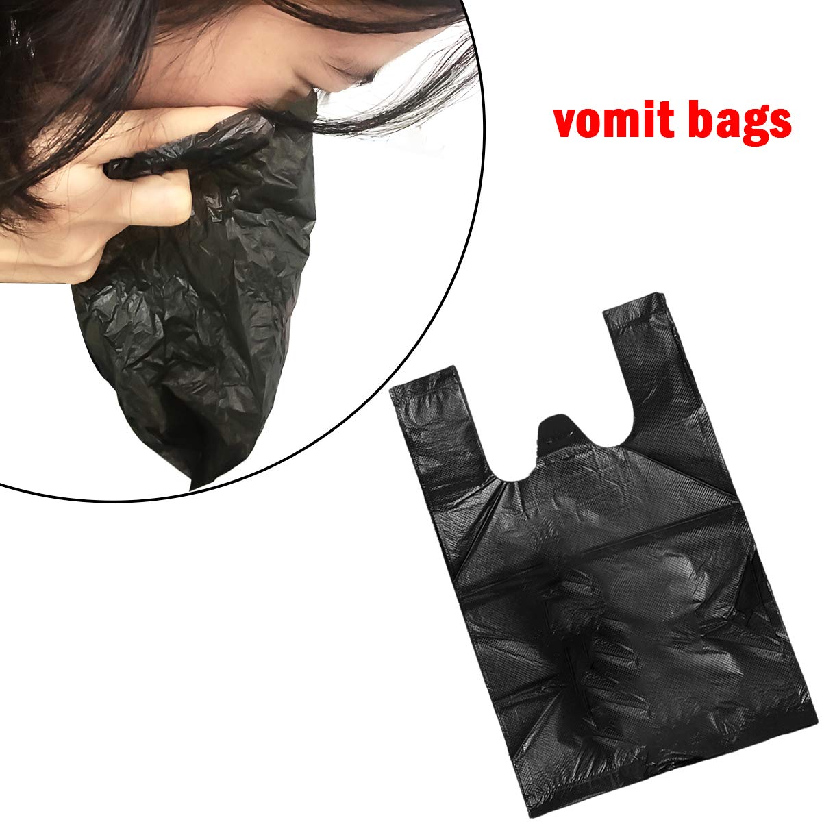 Sanitary Napkin Disposal Bags - 300 Count Small Black Plastic Trash Bags with Handles for Tampons & Feminine Hygiene Products | Discreet & Odor-Controlling | Perfect for Travel, Home, Office & Public Restrooms