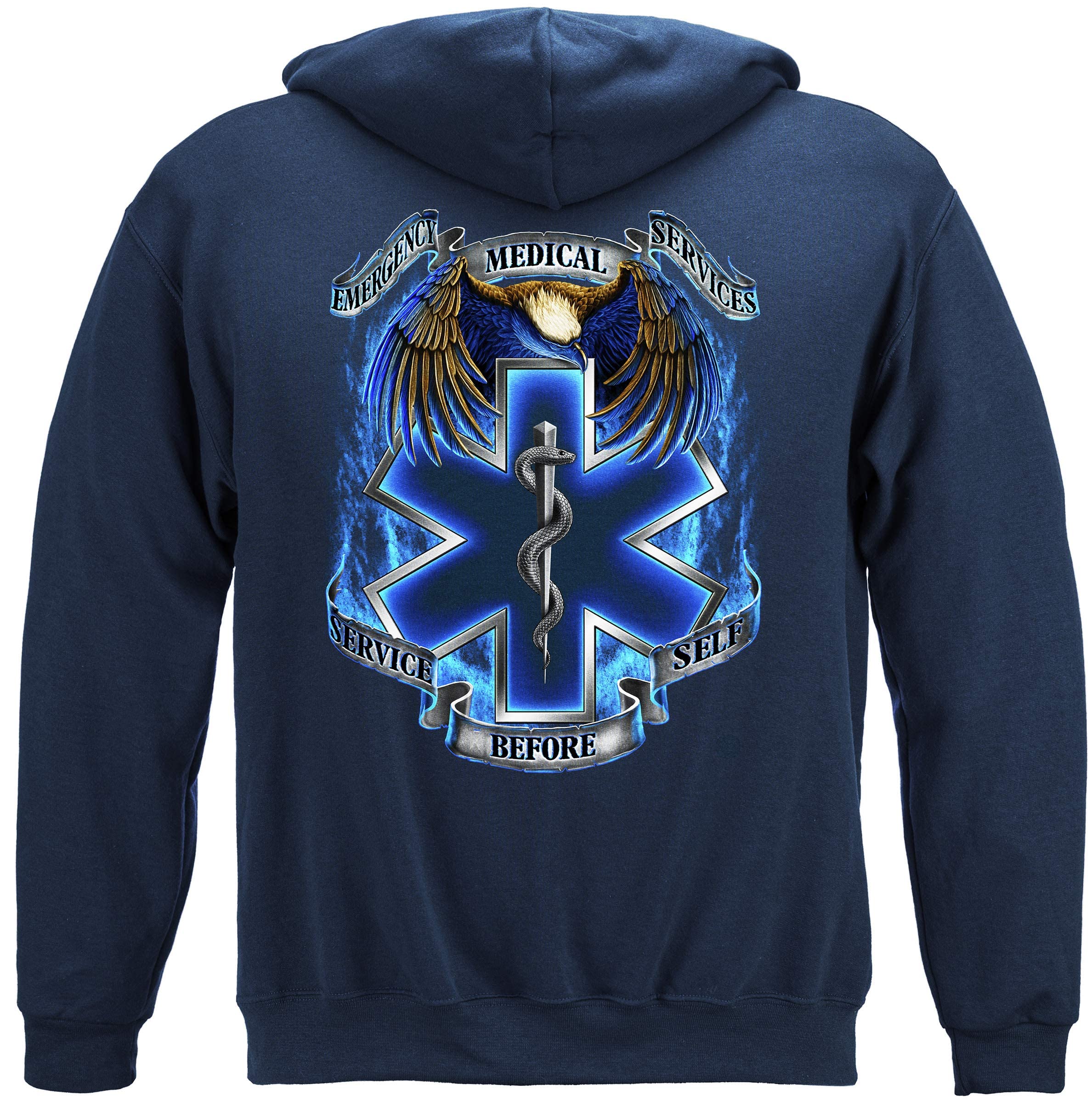 Erazor Bits EMS Hoodies - First Responder Themed Cotton Jackets for Emergency Services & Outdoor Adventures