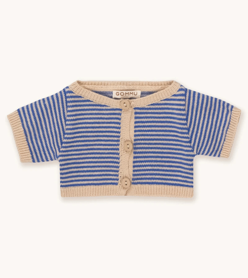 GOMMU Blue Striped Cardigan for Women - Soft Knit Sweater for Fall & Winter | Perfect for Casual Outfits, Office Wear & Cozy Evenings