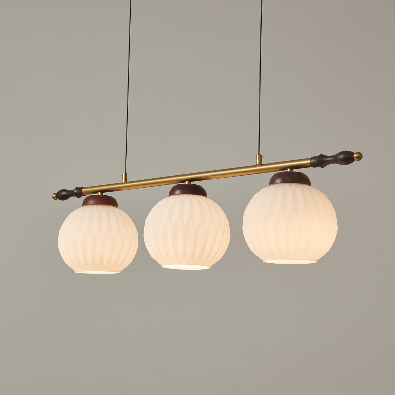 Florentis Island Pendant Light - Modern Glass Hanging Chandelier for Kitchen Island, Dining Room & Bedroom Lighting