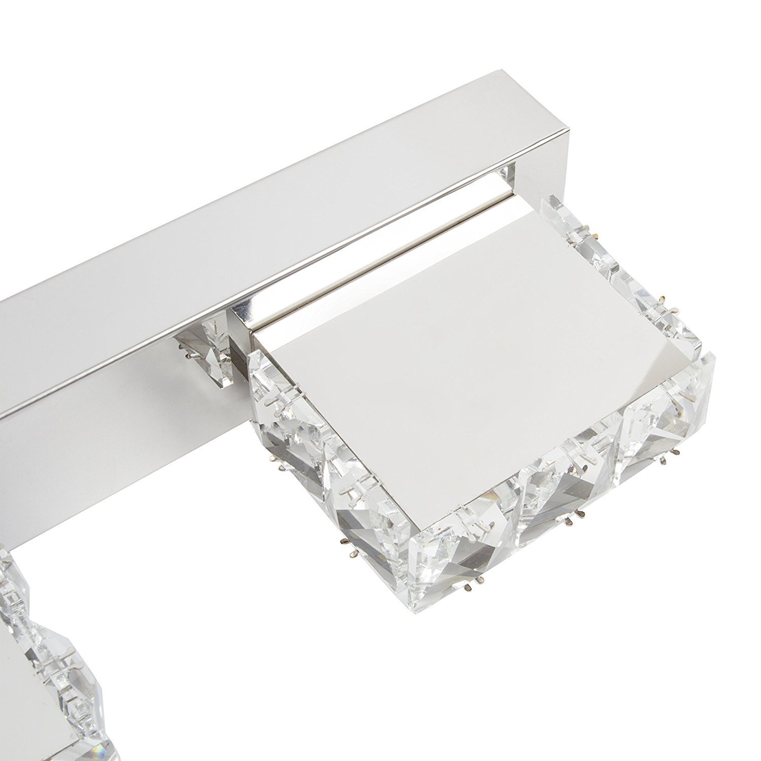 Modern Bathroom Lighting - LED Crystal Wall Sconces for Vanity Mirror, 3-Light Makeup Fixture in Cool White (9W) - Fast US Shipping | Perfect for Bathroom Renovation, Spa-Style Decor & Luxury Home Lighting