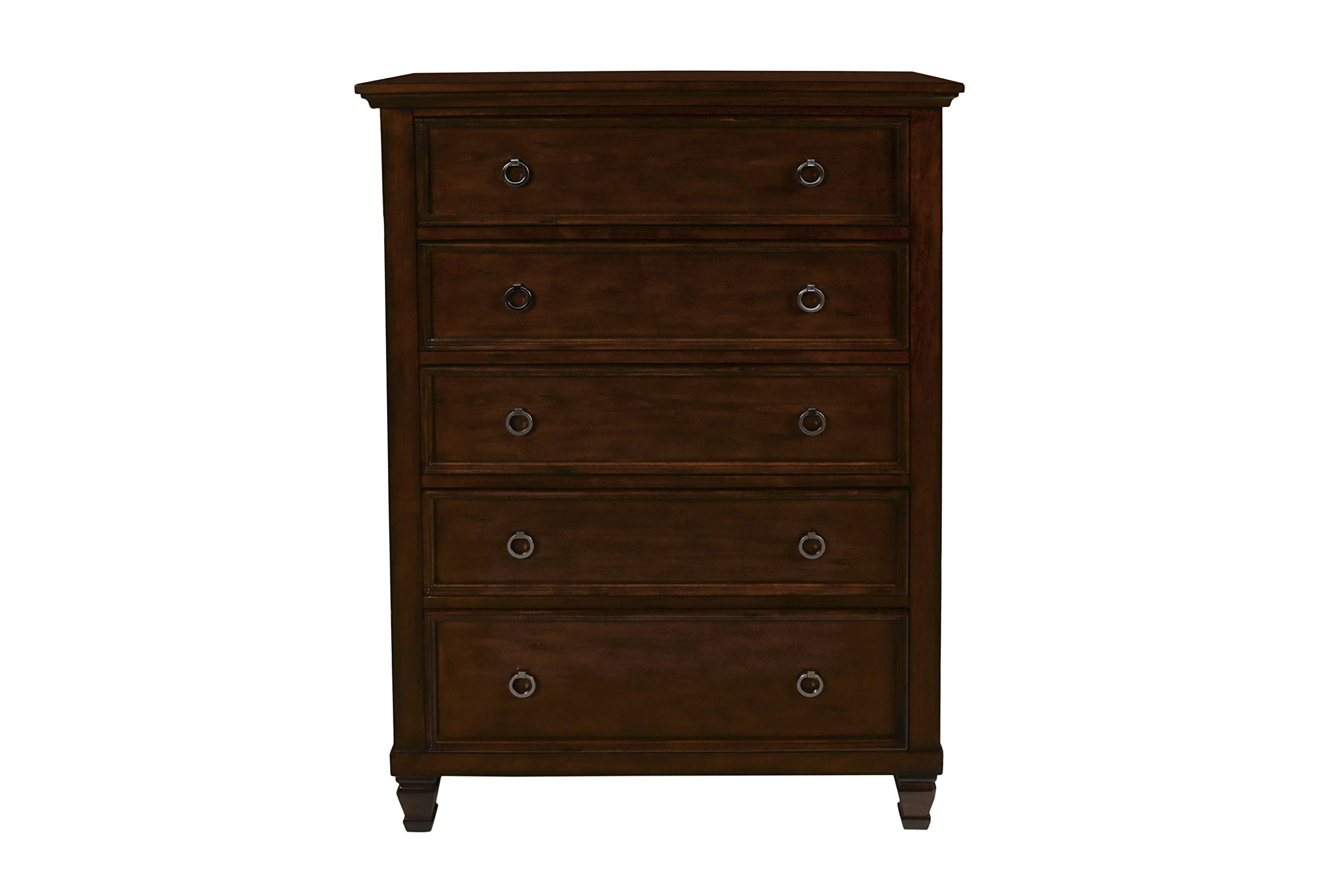 Tamarack Chest - Classic Wooden Furniture in Burnished Cherry Finish | Perfect for Bedroom, Living Room & Home Storage