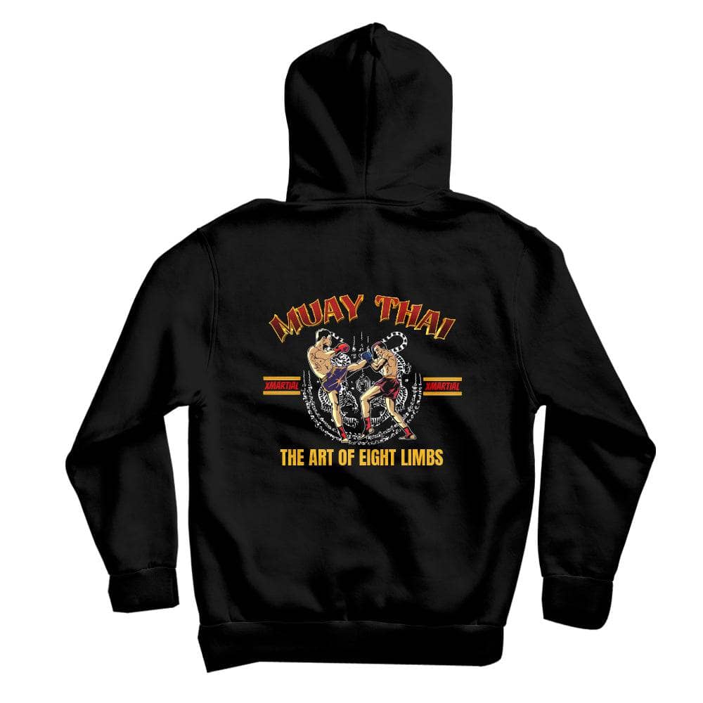 Muay Thai Hoodie Retro Fight - Vintage Thai Boxing Sweatshirt for Training & Streetwear | Perfect for Gym, Martial Arts & Casual Wear