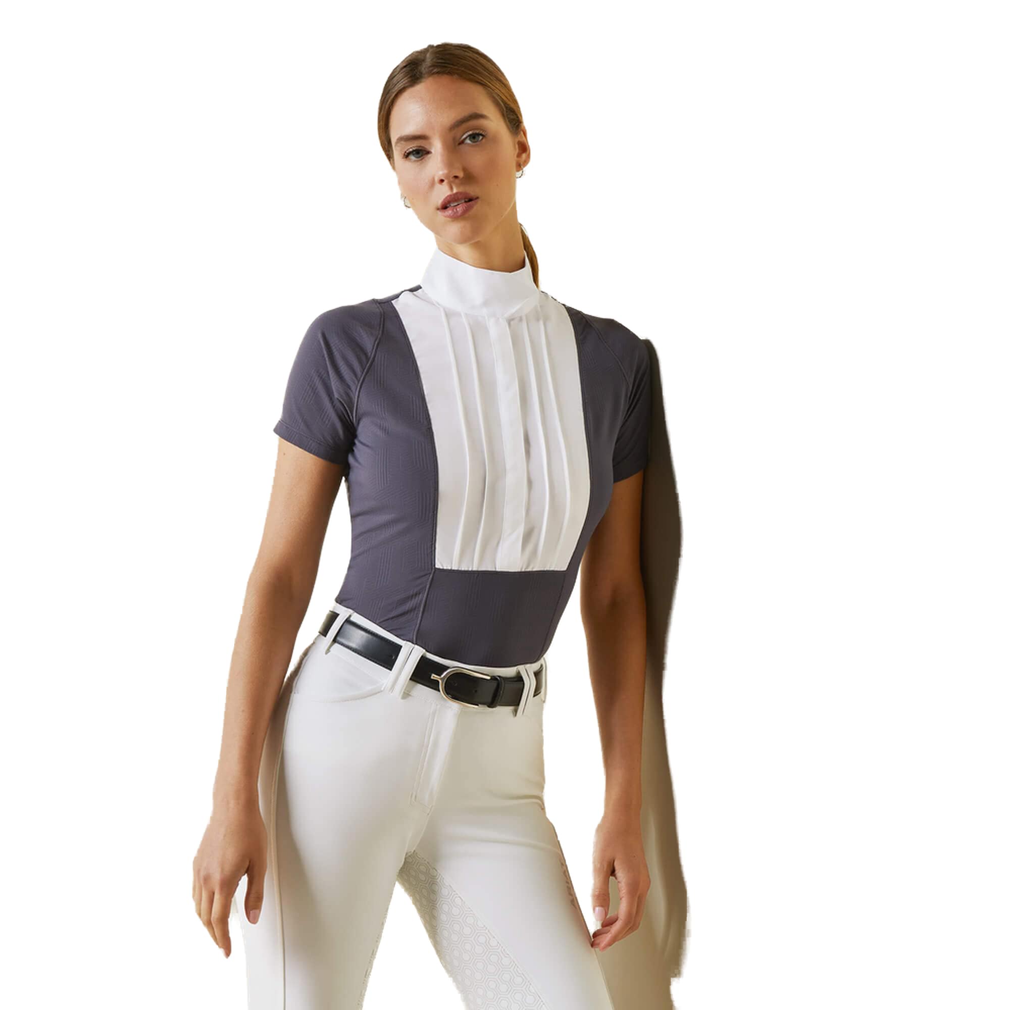 ARIAT Women's Luxe Show Shirt - Western Style Long Sleeve Button Up for Horse Riding & Rodeo Events - Perfect for Equestrian Shows, Ranch Work & Country Fashion