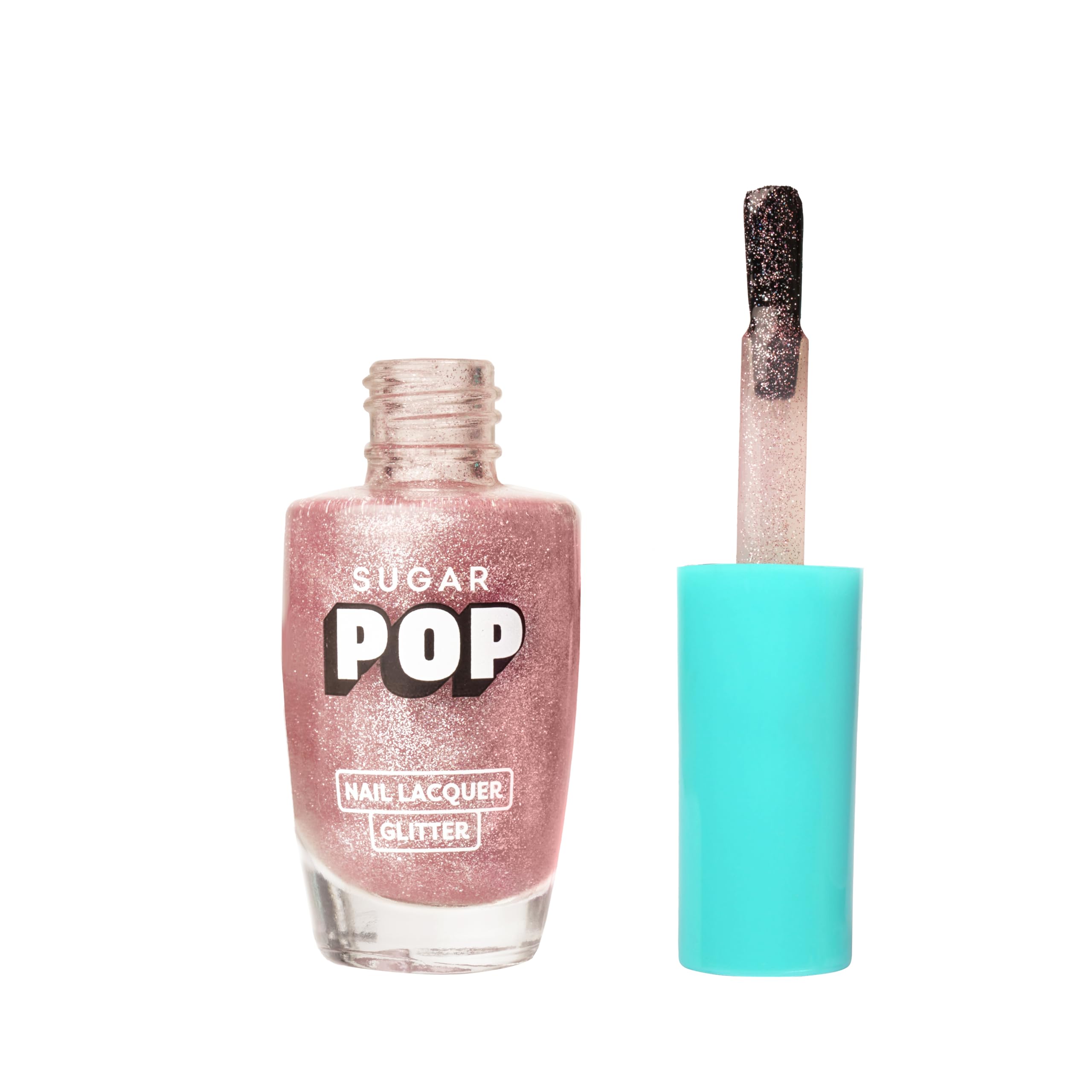 SUGAR POP Glitter Nail Polish - 01 Rose Quartz (10ml) | Quick-Drying, Chip-Resistant & Long-Lasting Shine | Perfect for Parties, Weddings & Special Occasions