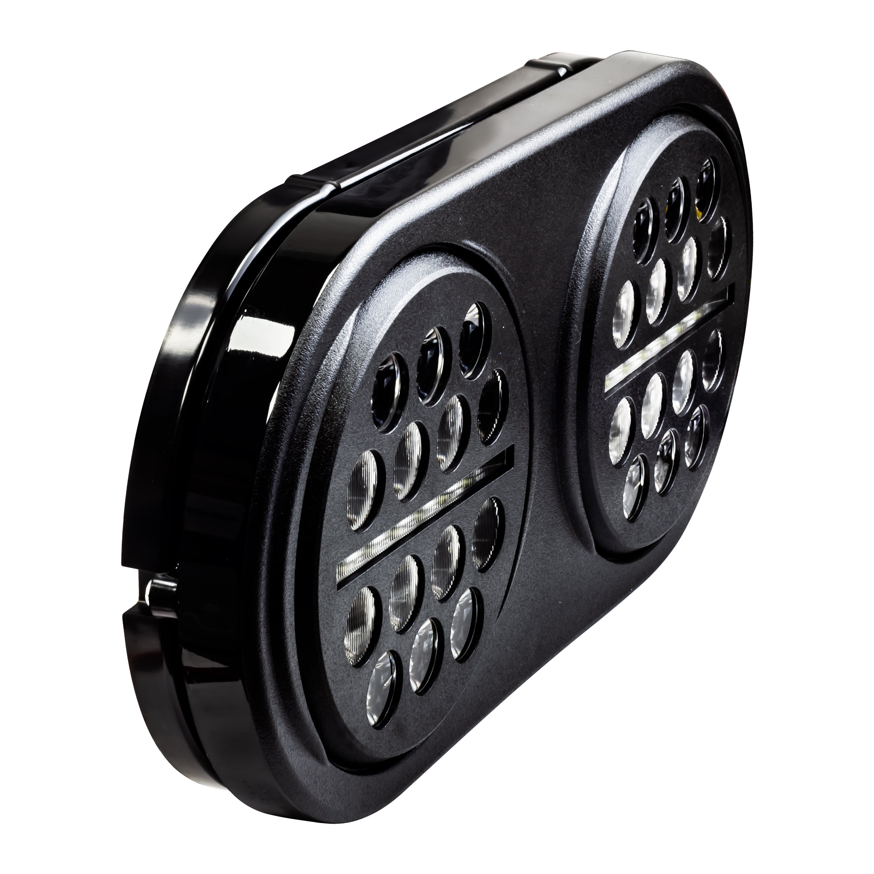 Eagle Lights SLIM LINE LED Projection Headlight for 1998-2013 Harley Davidson Road Glide - High Visibility Motorcycle Headlight for Night Riding & Safety