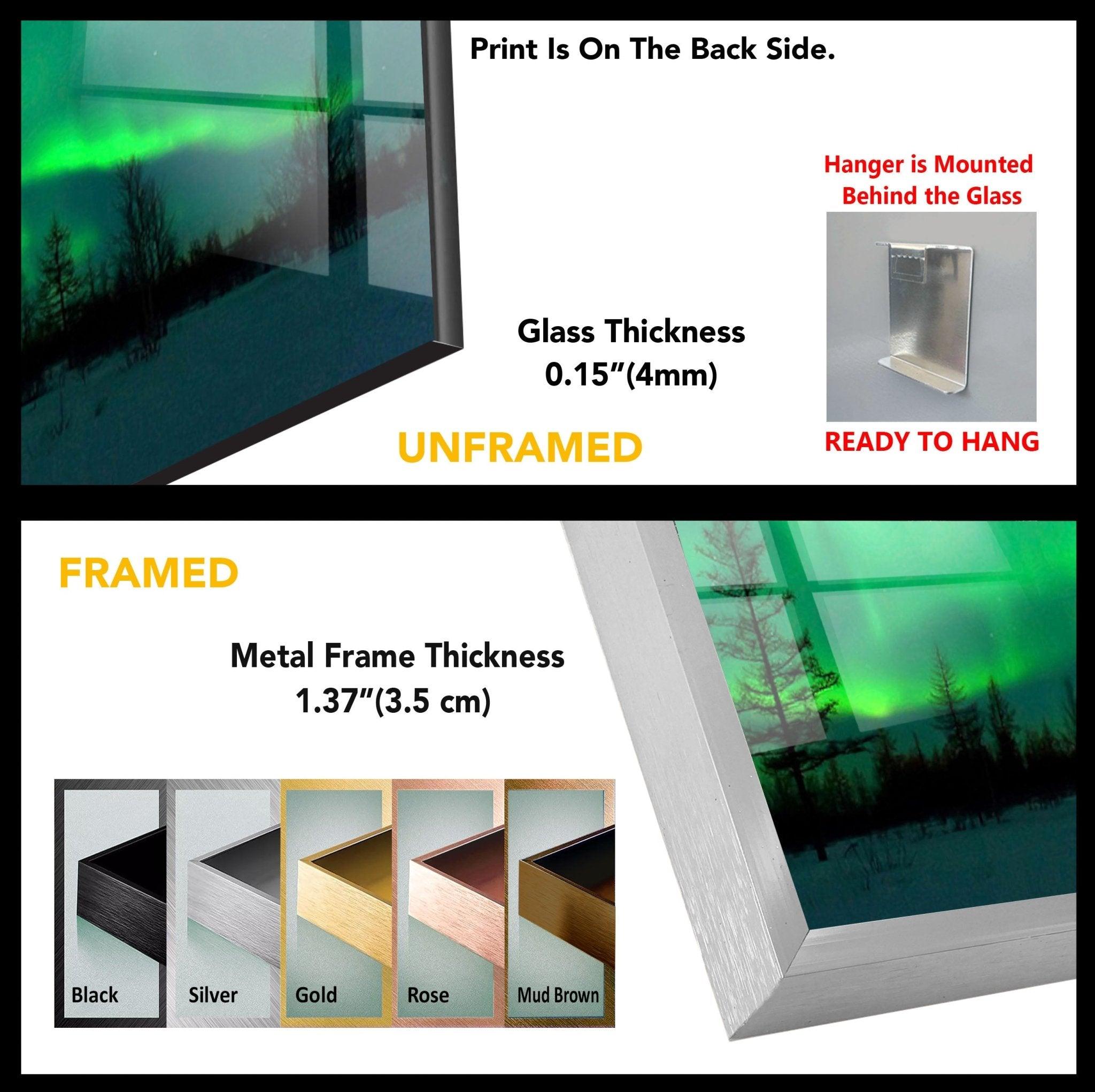 Aurora Lights Neon Glass Wall Art - Modern LED Home Decor for Living Room, Bedroom, Bar & Office - Unique Gift for Housewarming, Wedding & Birthday
