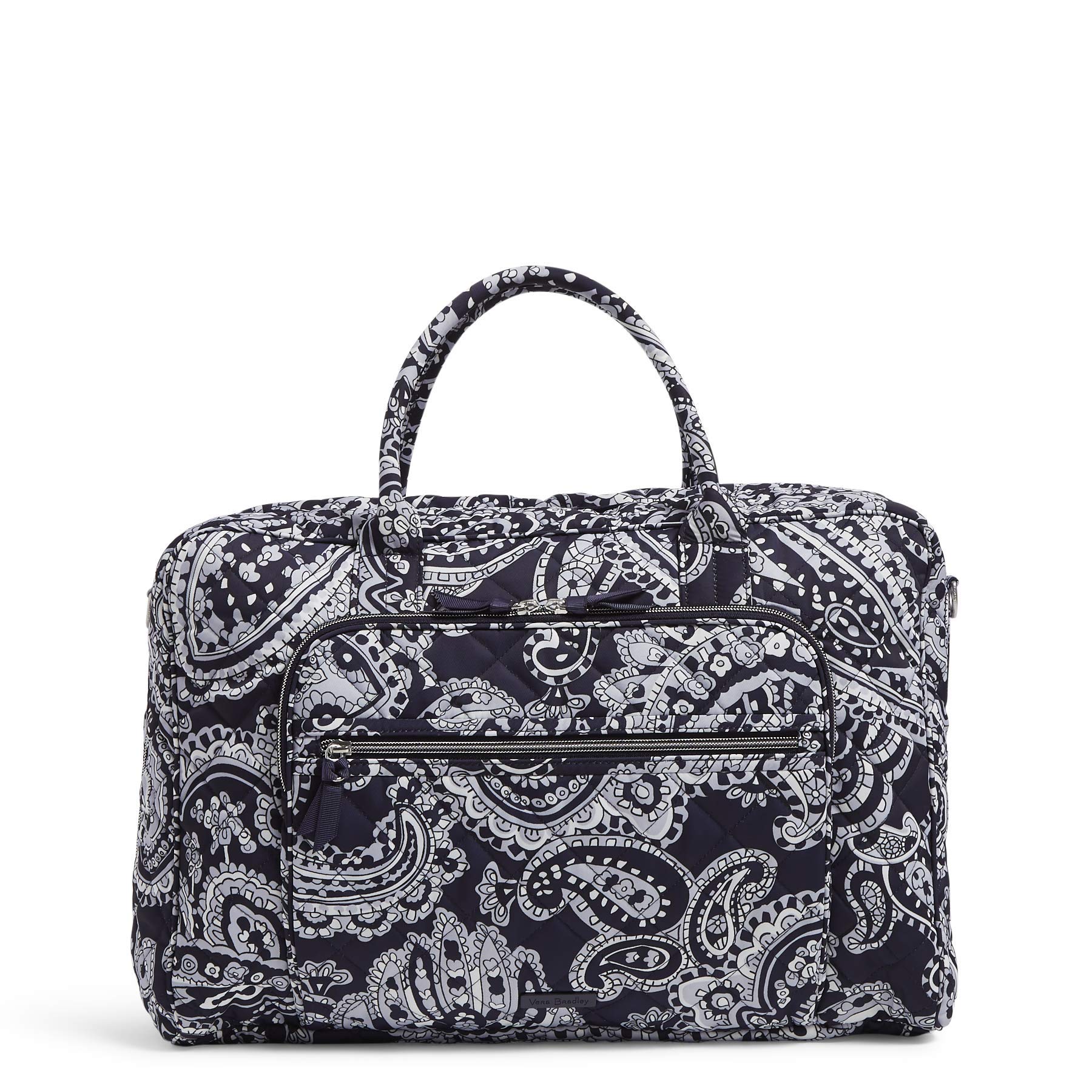 Vera Bradley Women's Performance Twill Lay Flat Weekender Travel Bag - Lightweight Durable Carry-On for Weekend Getaways, Business Trips & Gym Essentials